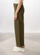 Pantaloni wide leg in denim misto cotone donna_3