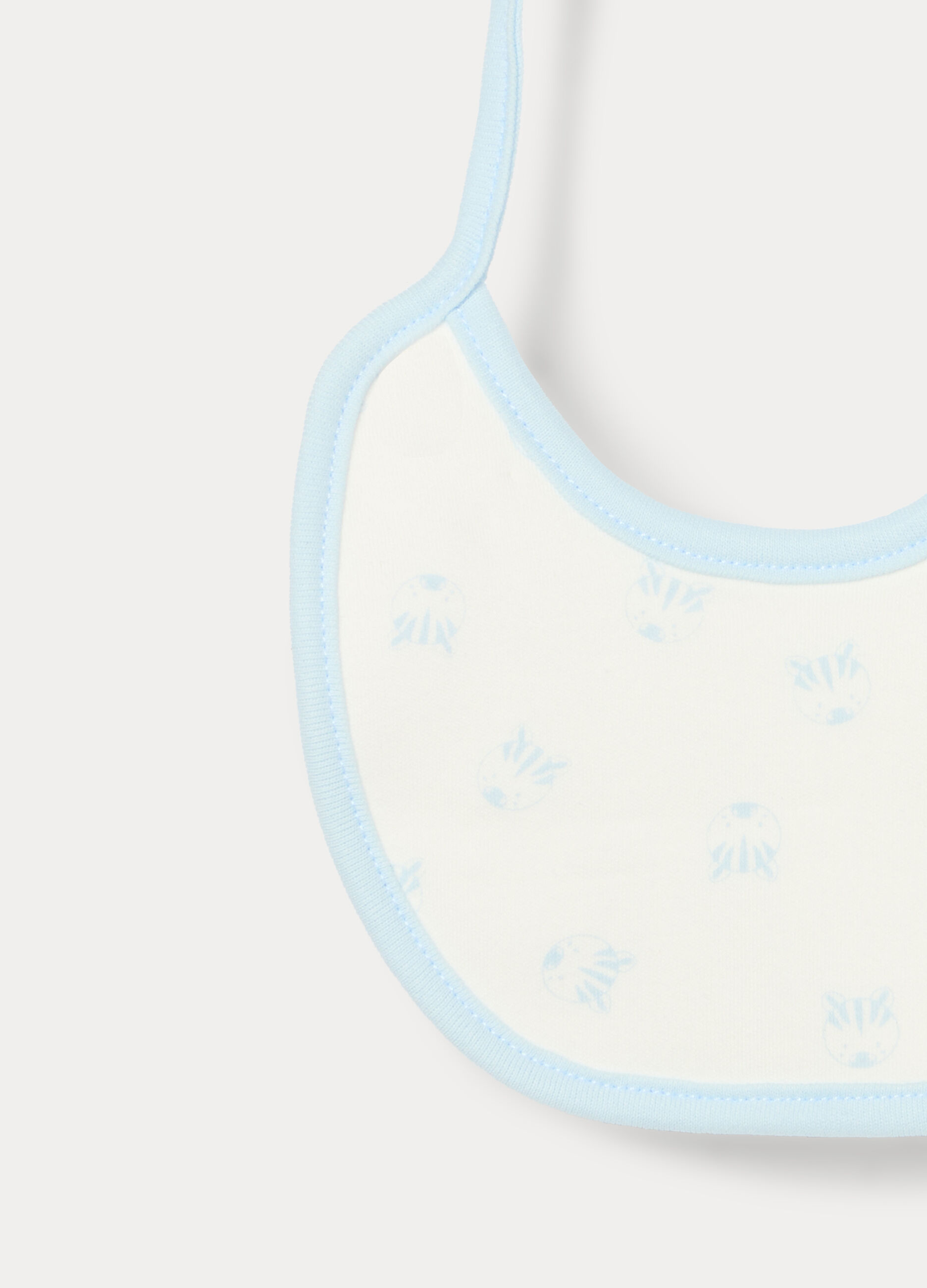 Pack 2 bavaglini in interlock di puro cotone neonata_2