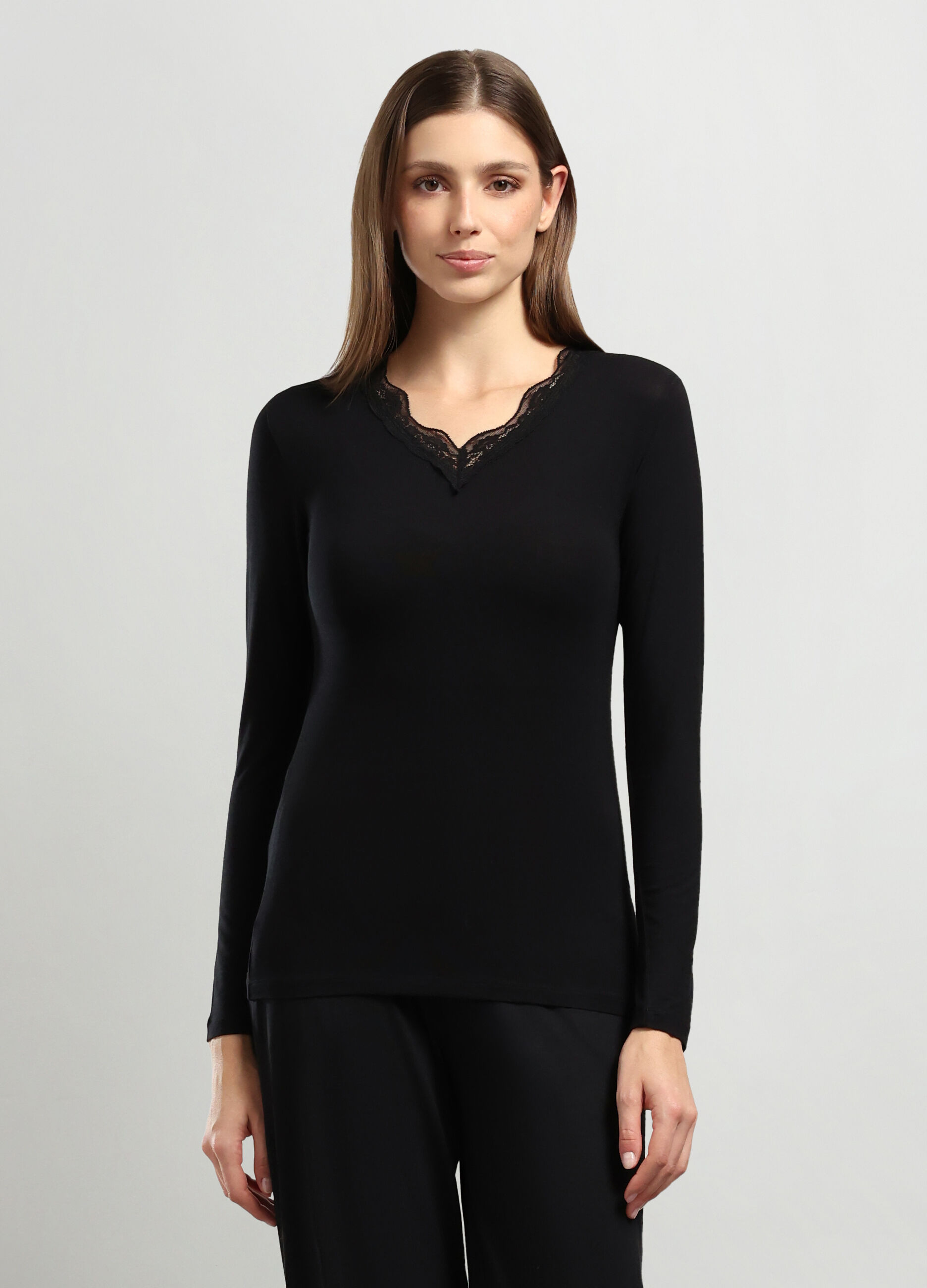 T-shirt intima in viscosa di bamboo stretch donna_0