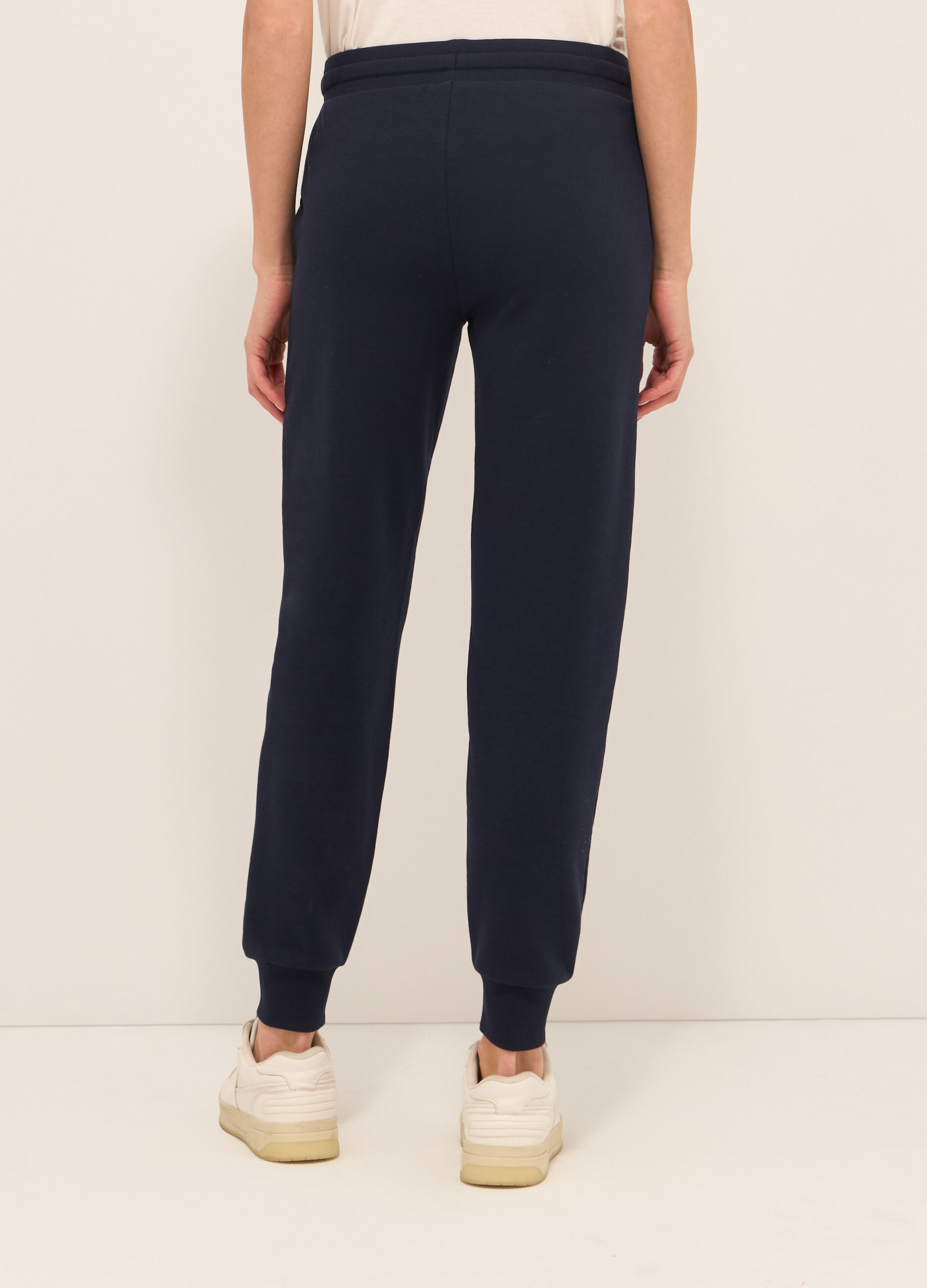 Jogger in french terry di misto cotone donna_1