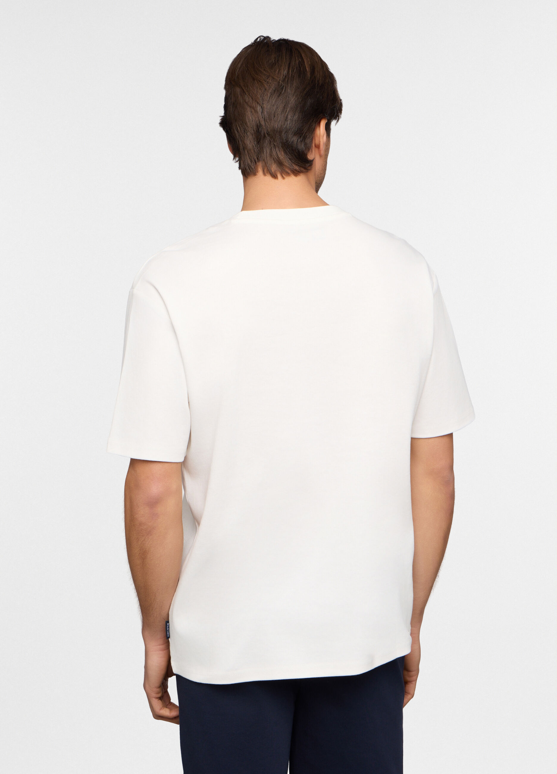 T-shirt girocollo oversize in cotone uomo_1