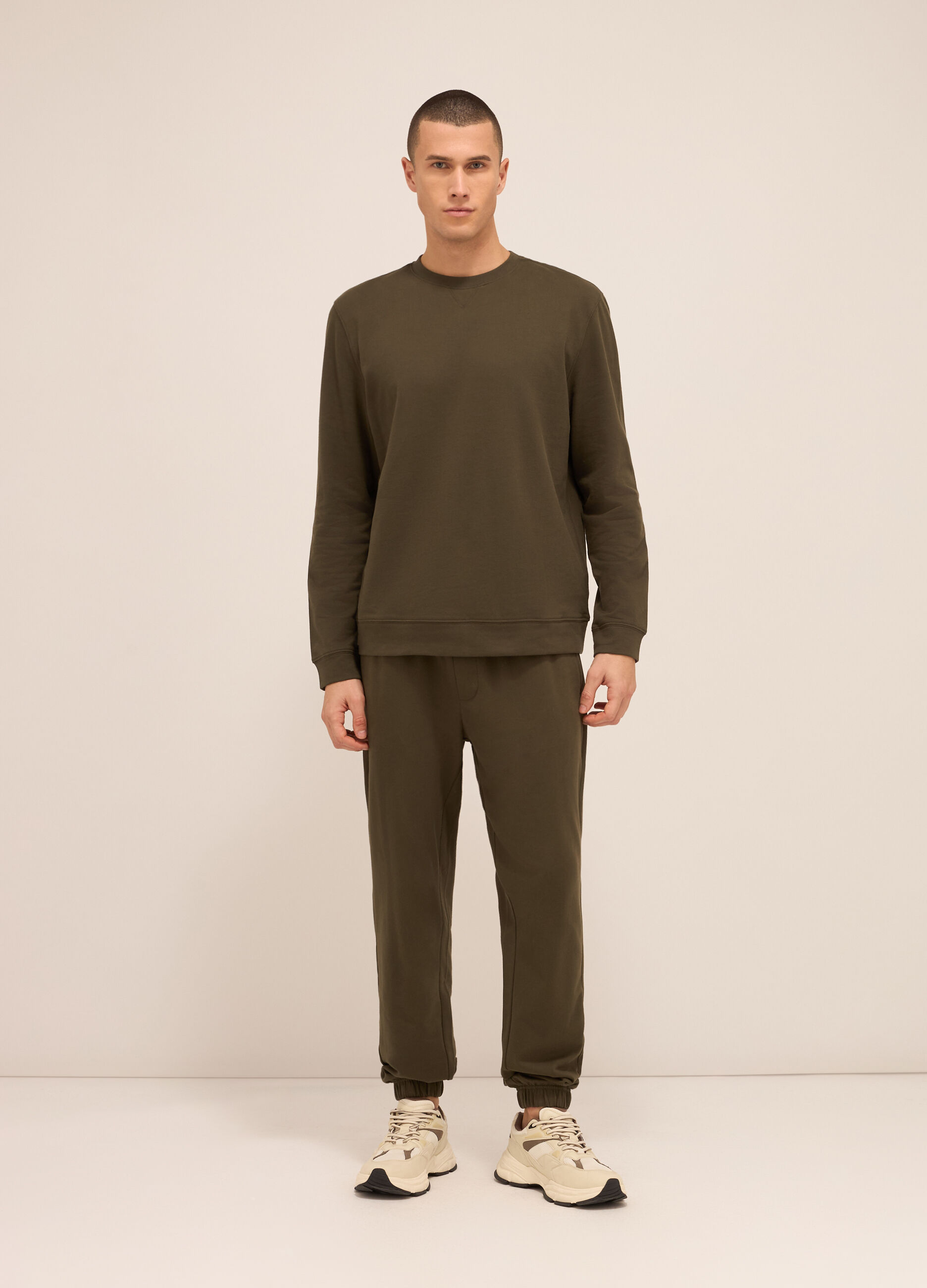 Jogger leisure in puro cotone uomo_0