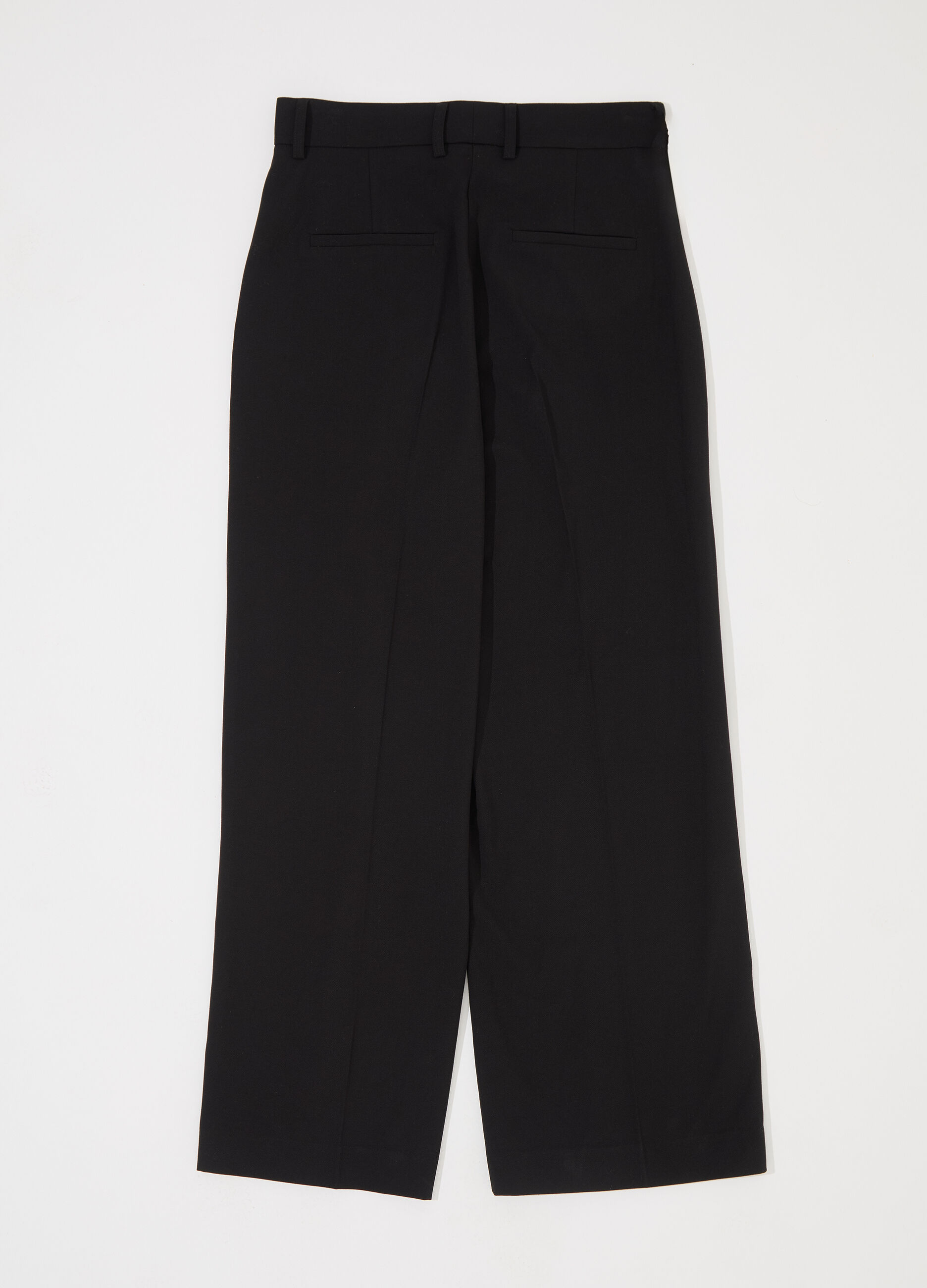 Pantalone dritto in misto lana stretch donna_5