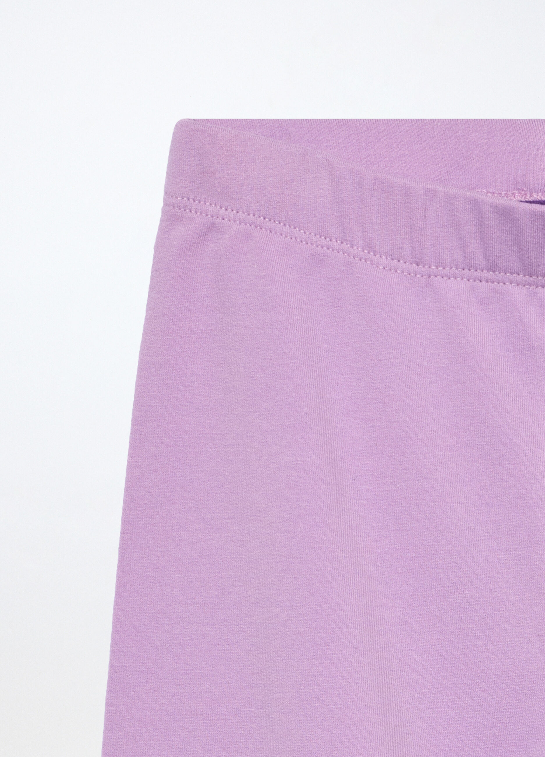 Leggings in french terry di cotone stretch bambina_2