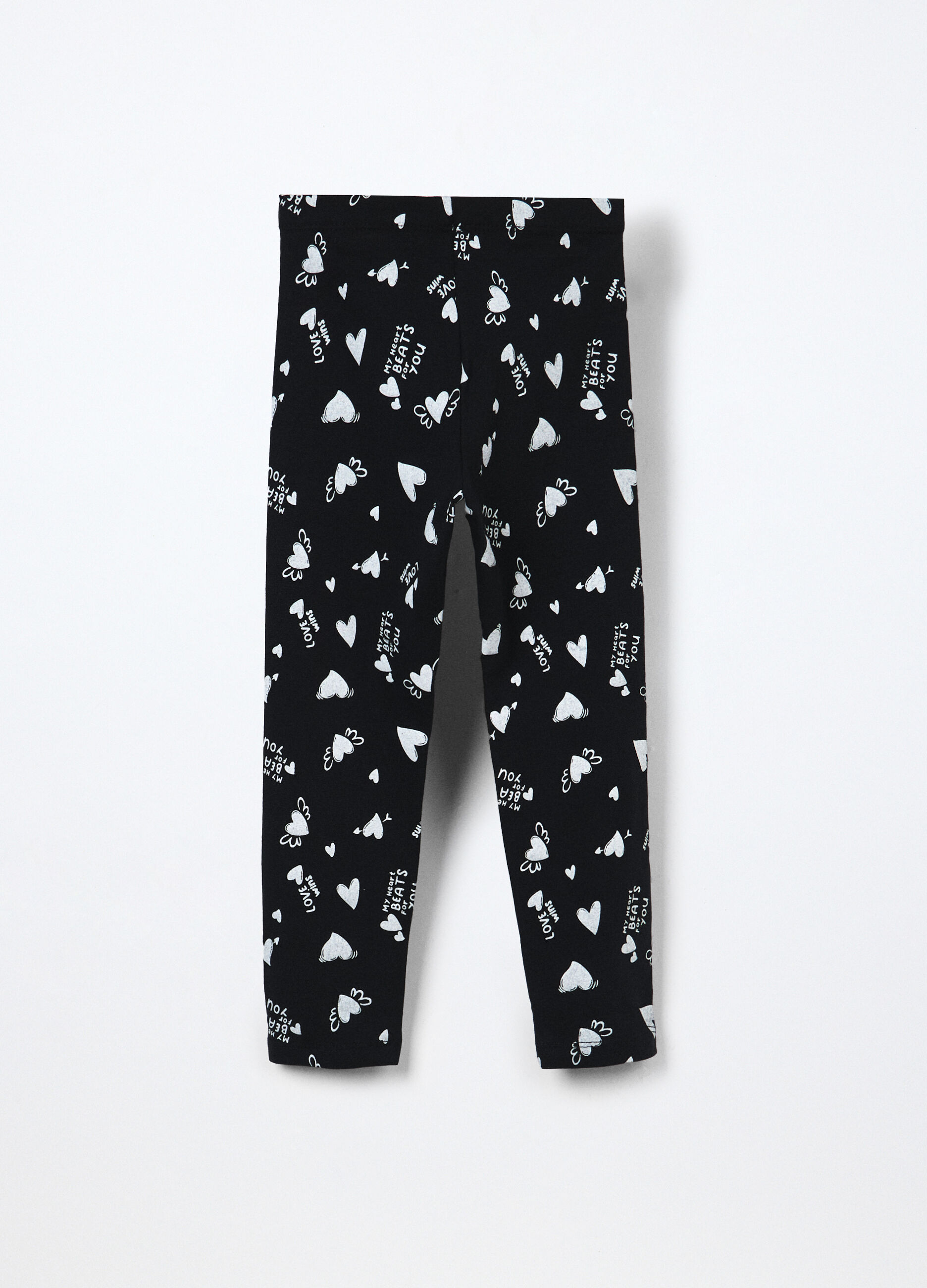 Leggings in jersey di cotone stretch bambina_1