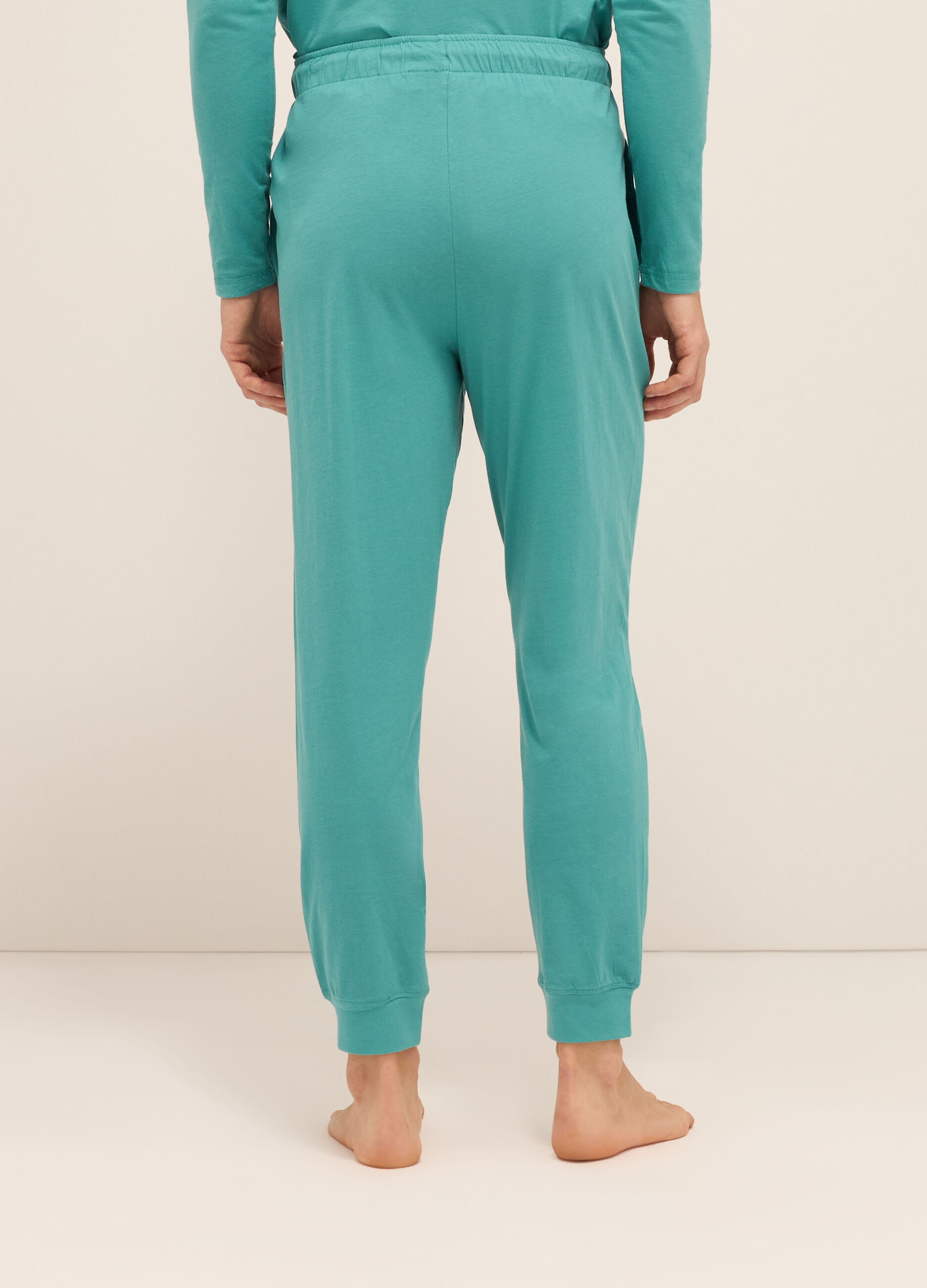 Pantaloni del pigiama in cotone con coulisse uomo_2