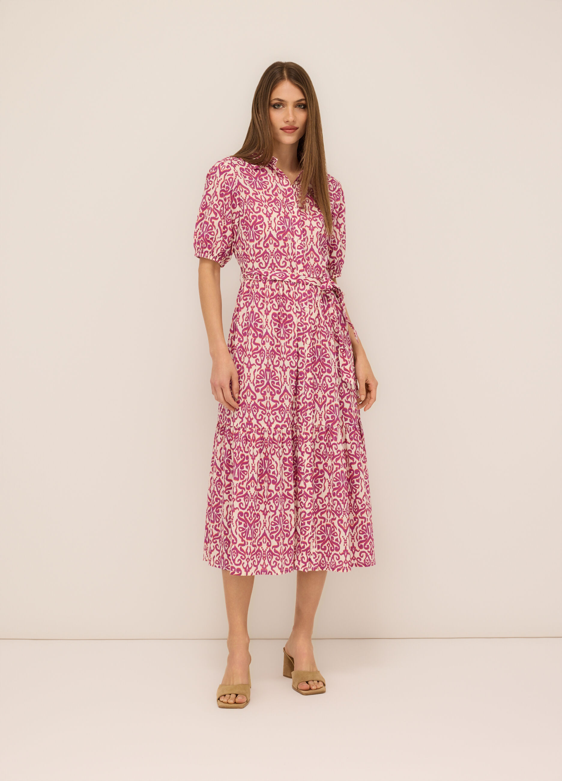 Vestito lungo in puro cotone donna_0