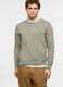 Maglione girocollo in cotone a maglia rasata uomo_0