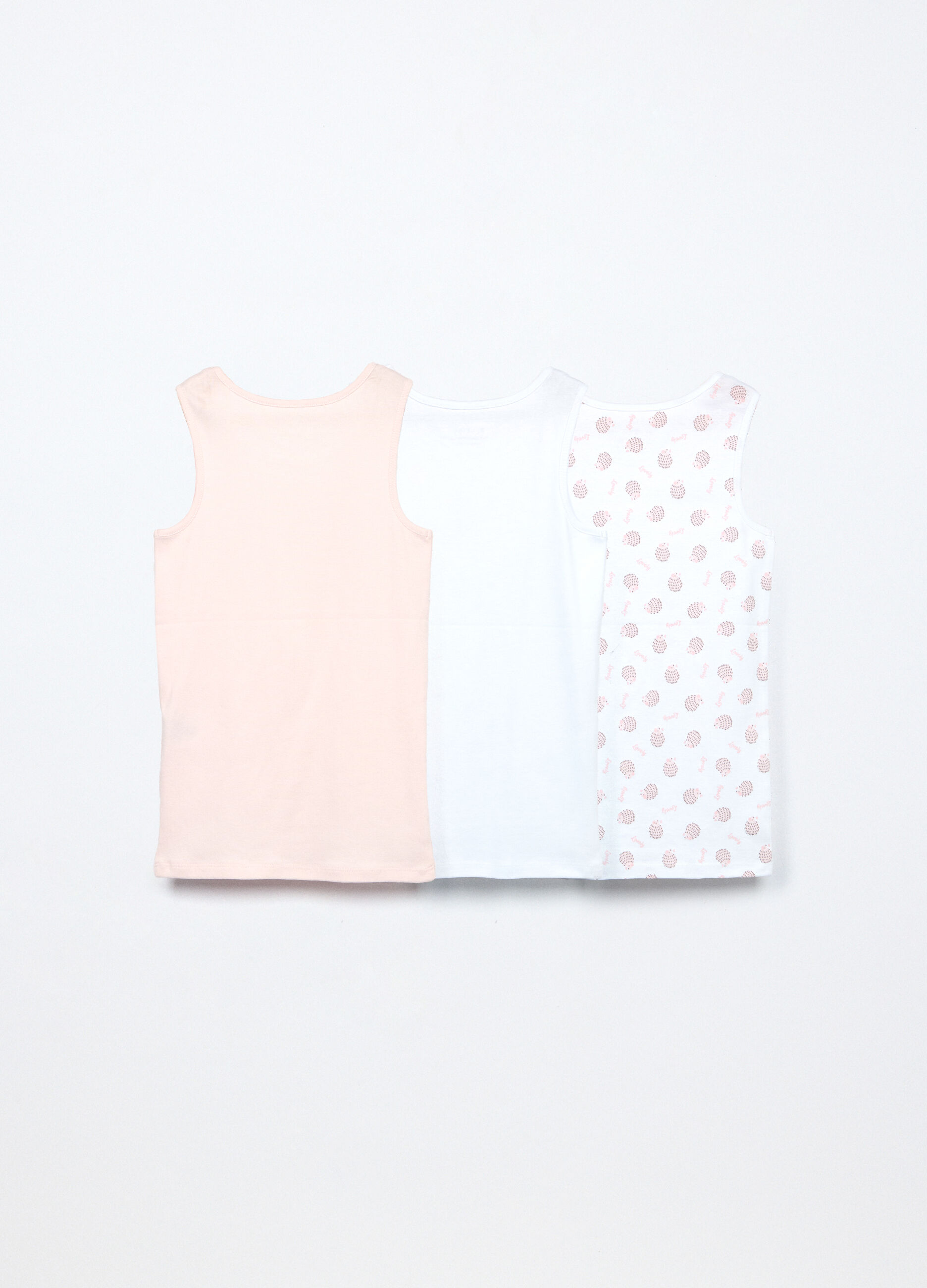 Pack 3 canotte in jersey di puro cotone bambina_1