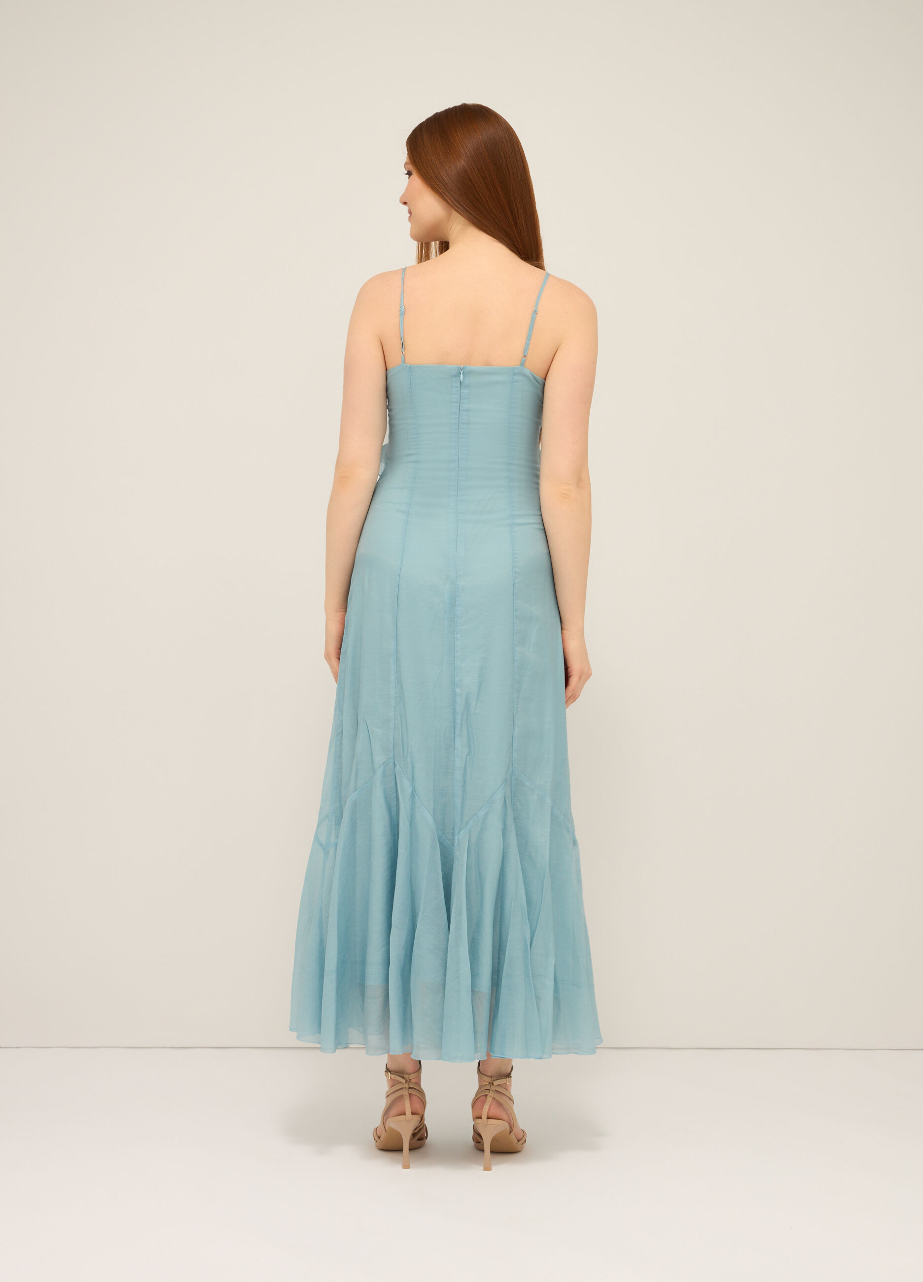Abito lungo misto lyocell donna_1