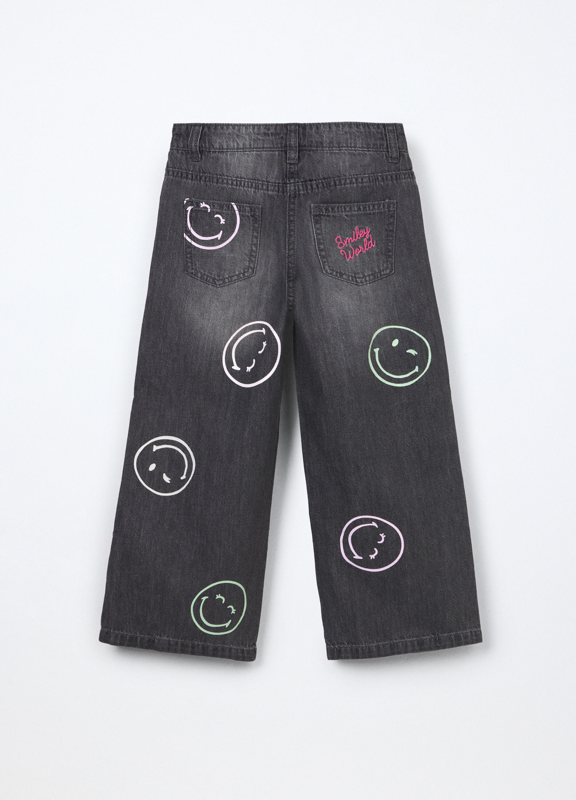 Pantaloni in denim di puro cotone bambina_1