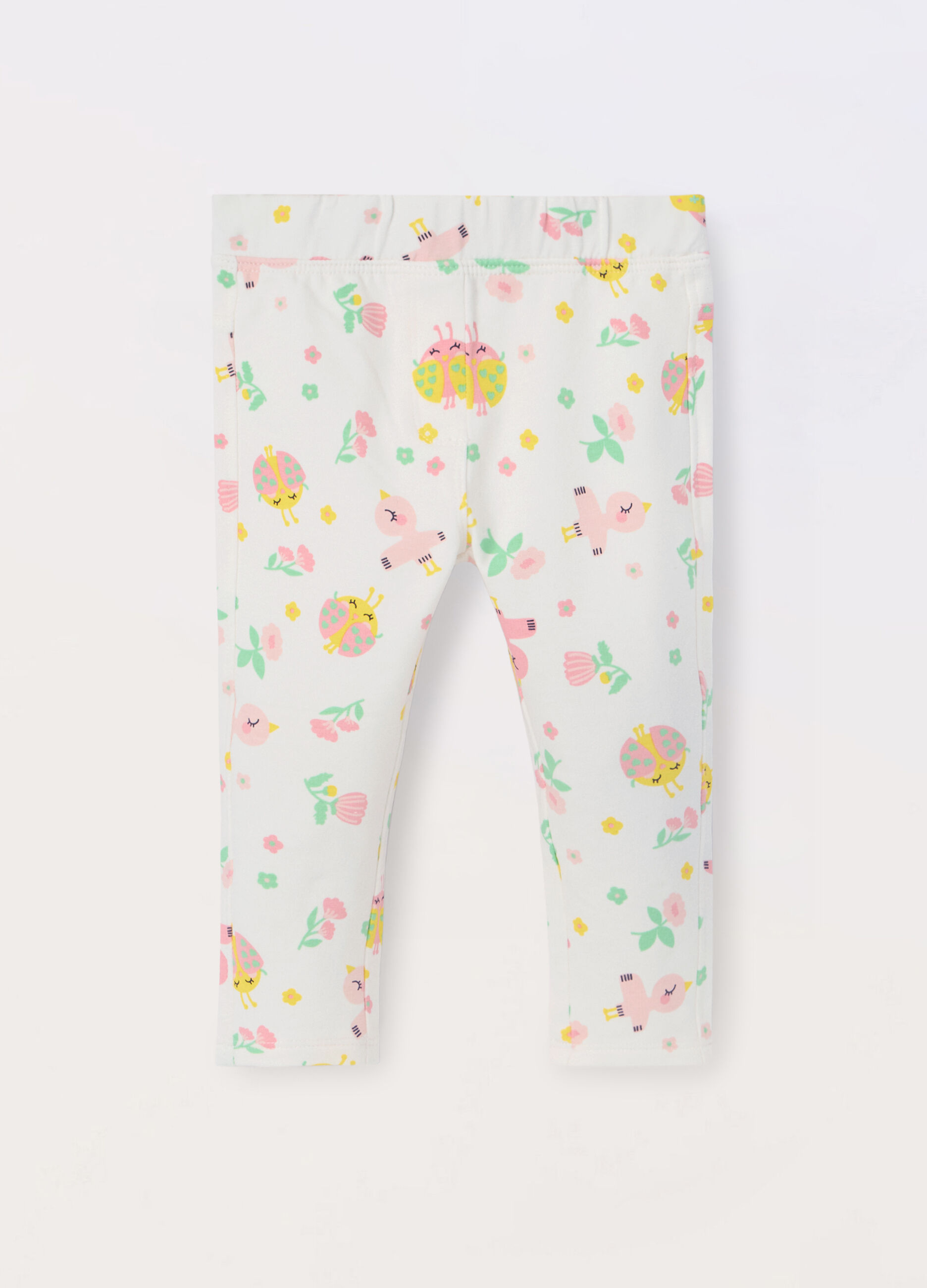 Leggings in puro cotone neonata