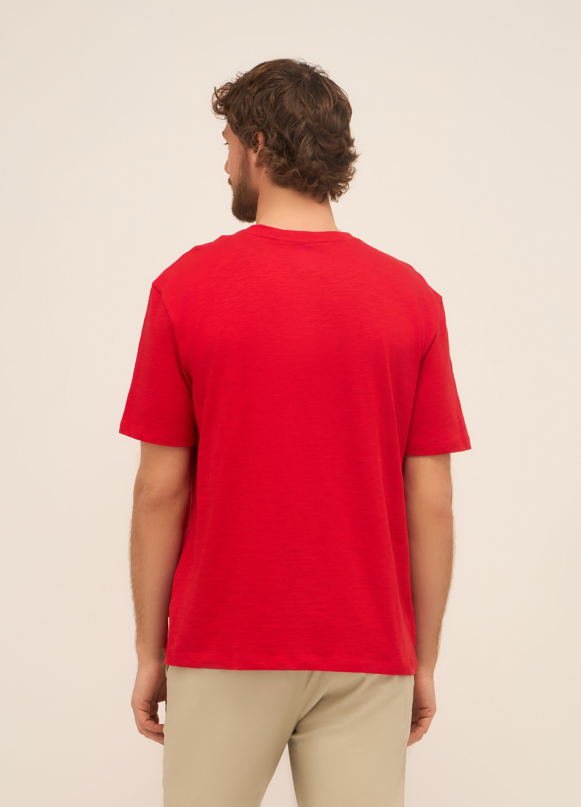 T-shirt in puro cotone con logo uomo_1