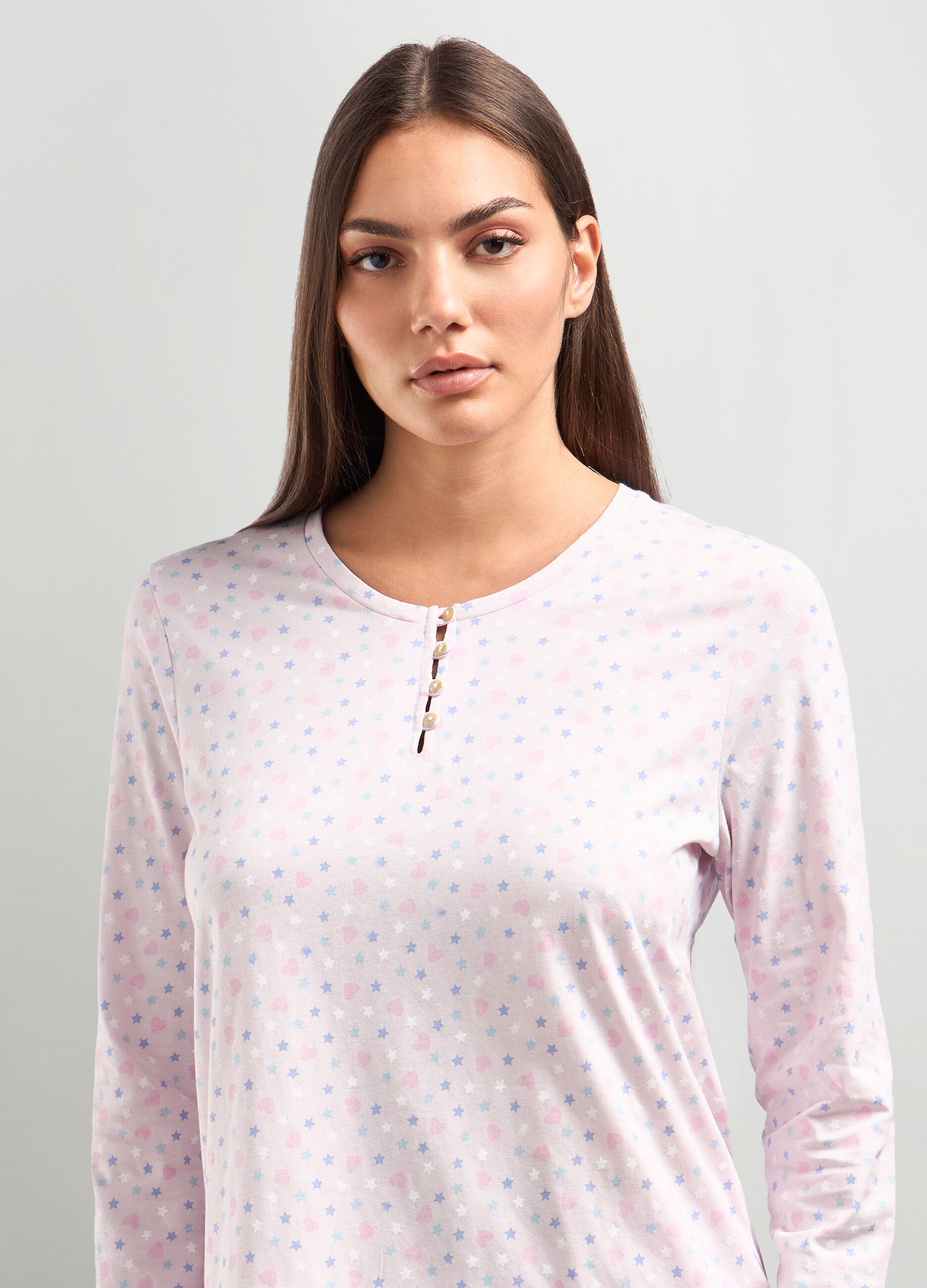 Camicia da notte in puro cotone donna_2