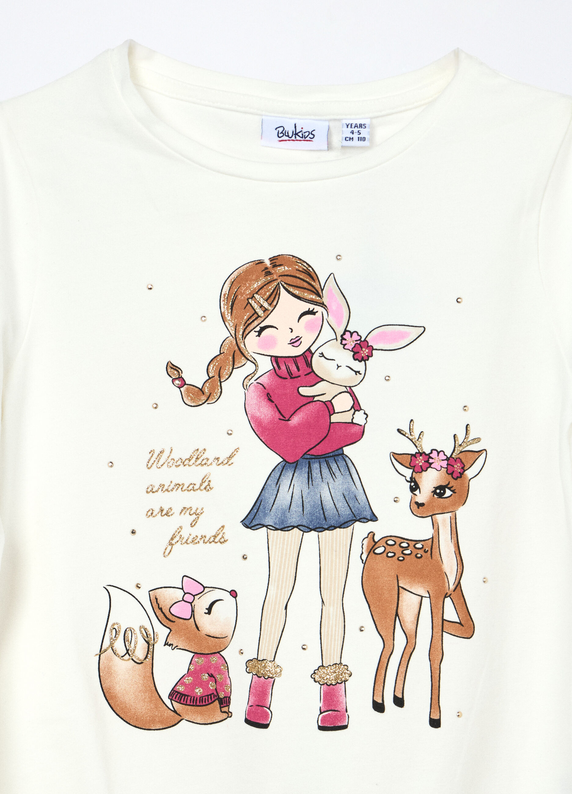 T-shirt in jersey di cotone stretch bambina_2