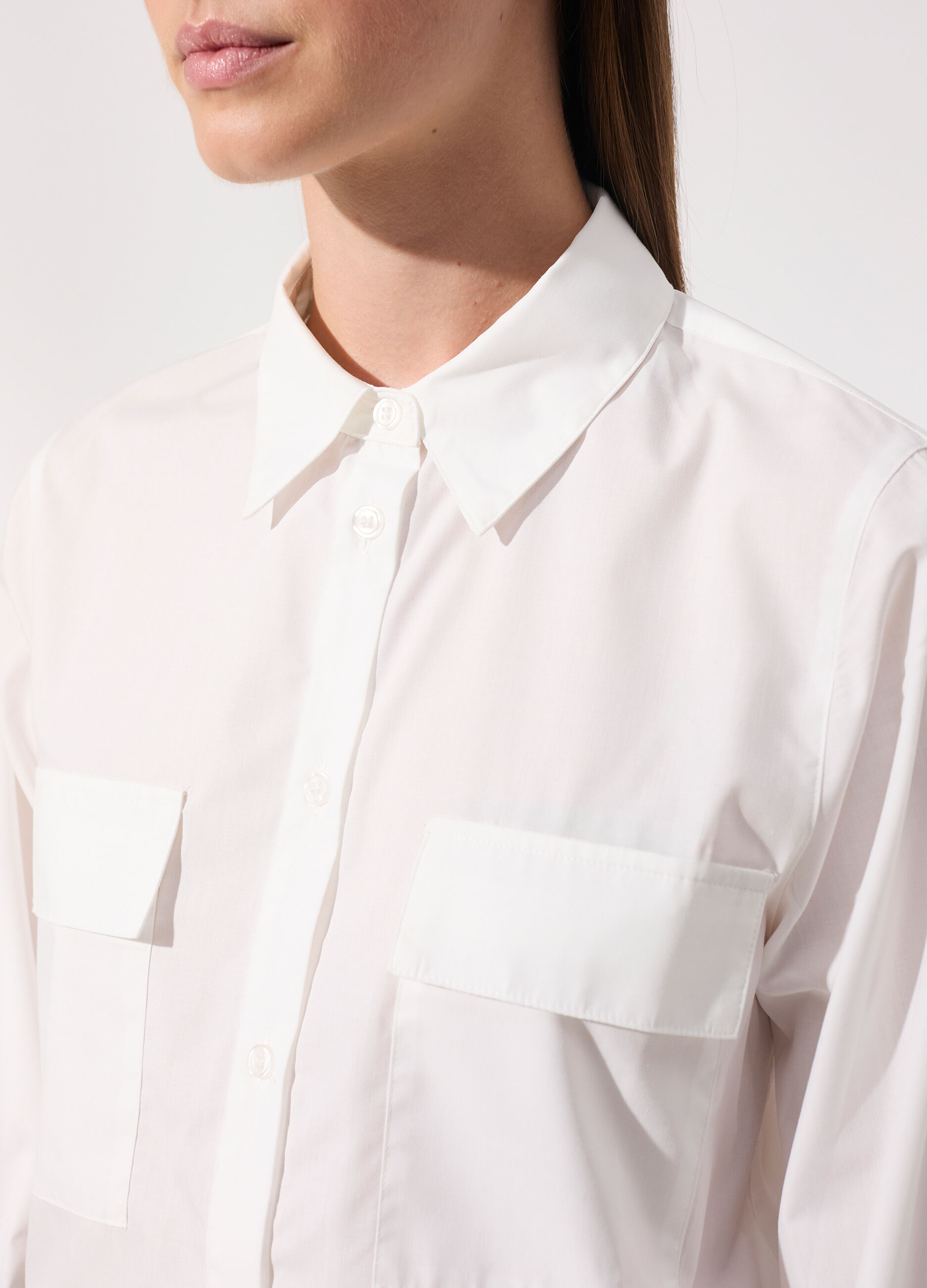 Camicia a maniche lunghe in cotone donna_3