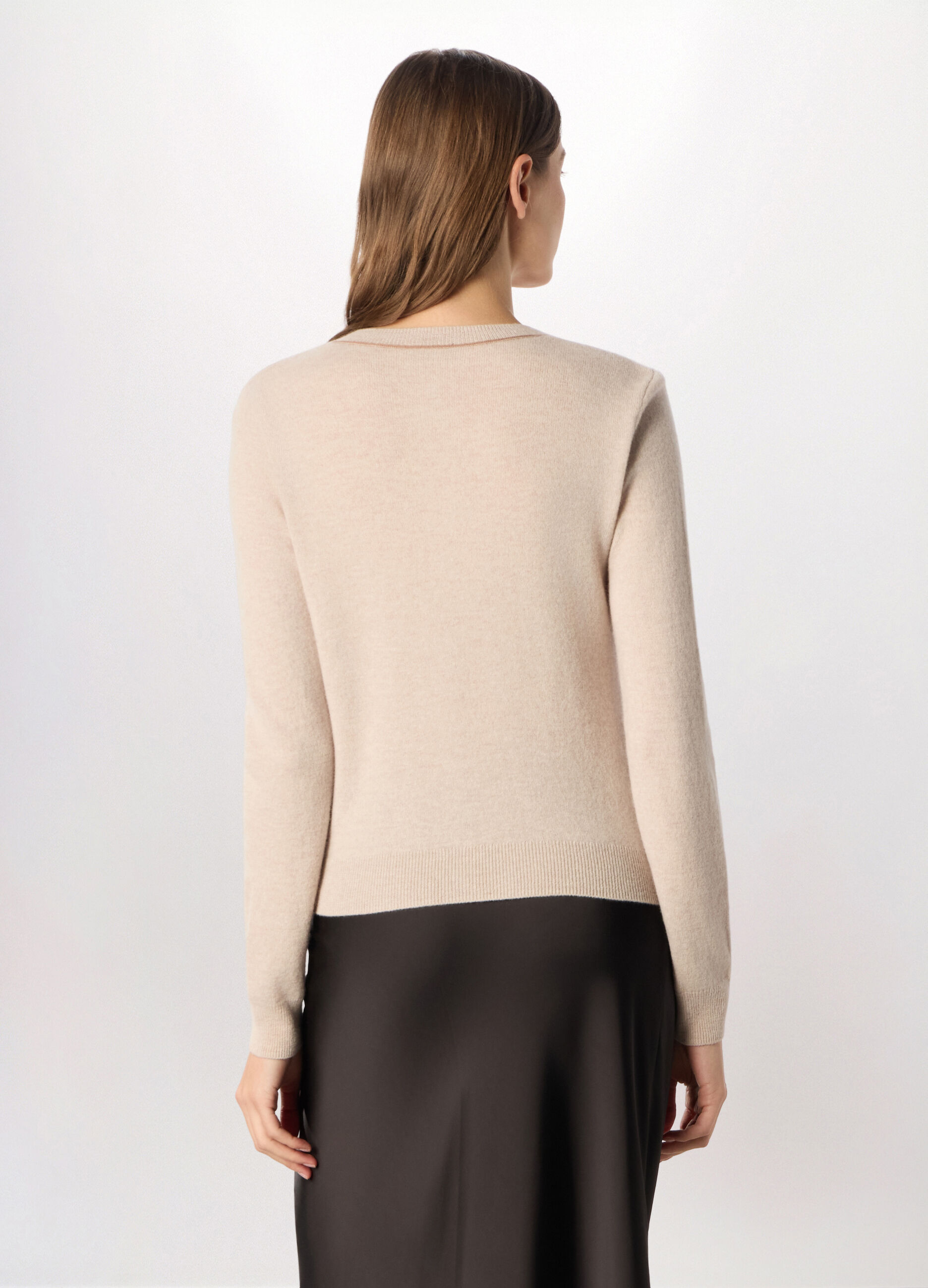 Cardigan tricot in pura lana donna_1