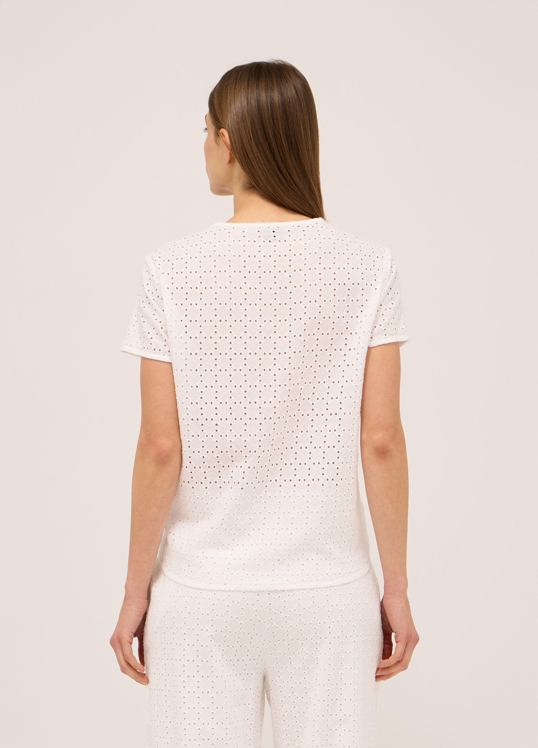 Camicia in puro cotone con ricami donna_1