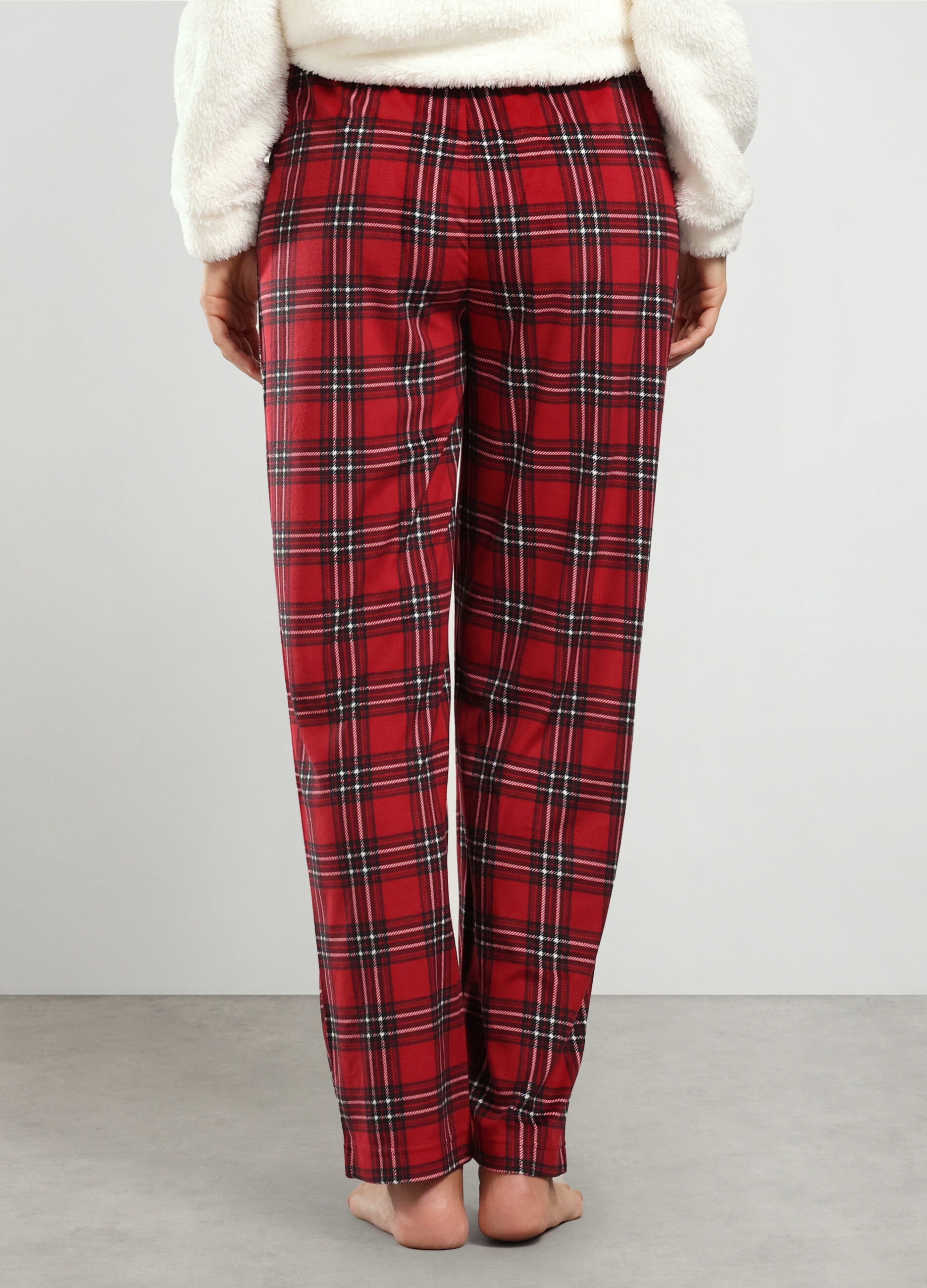Pantaloni pigiama velour donna_1