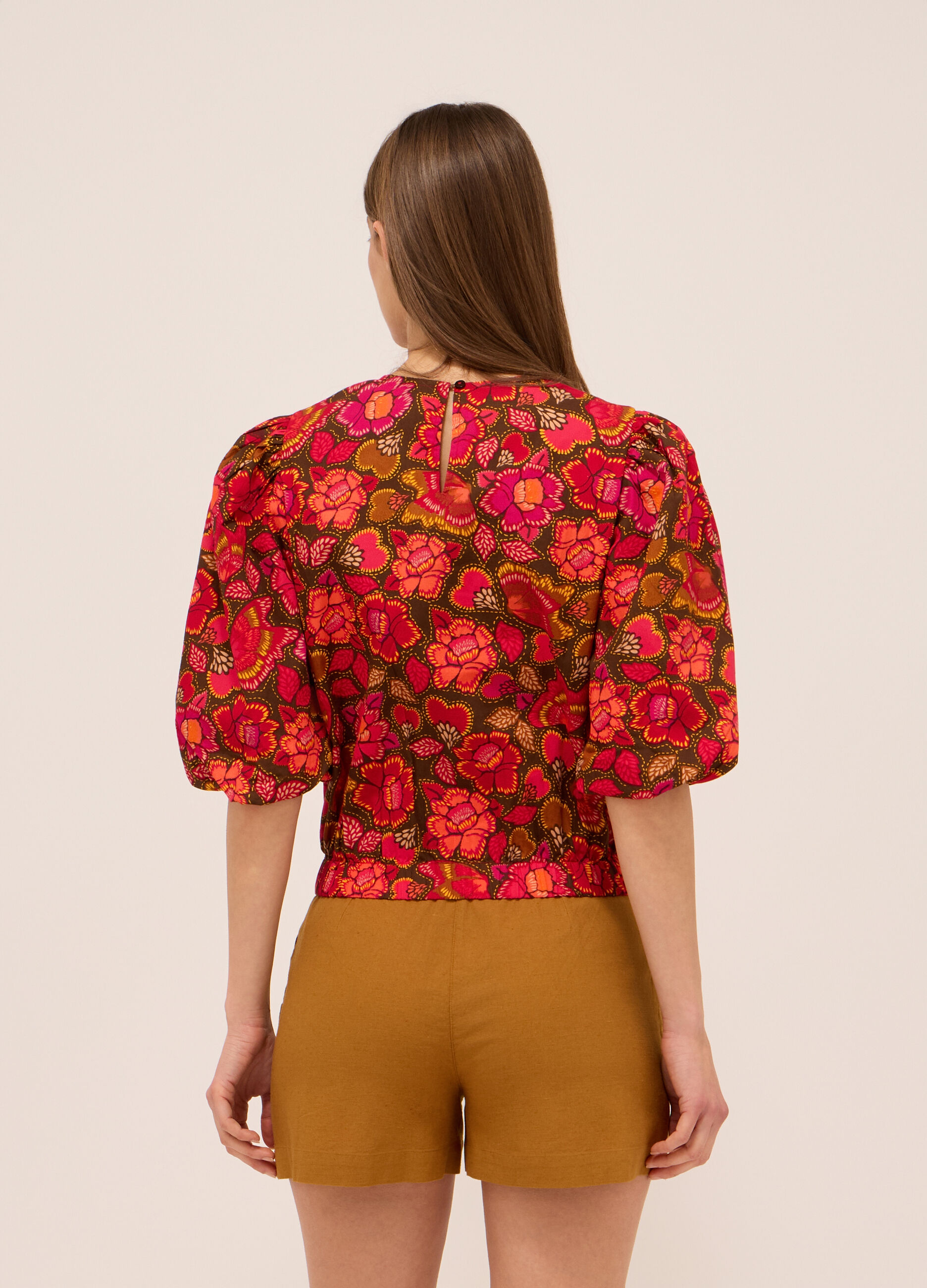 Blusa in popeline di puro cotone donna_1