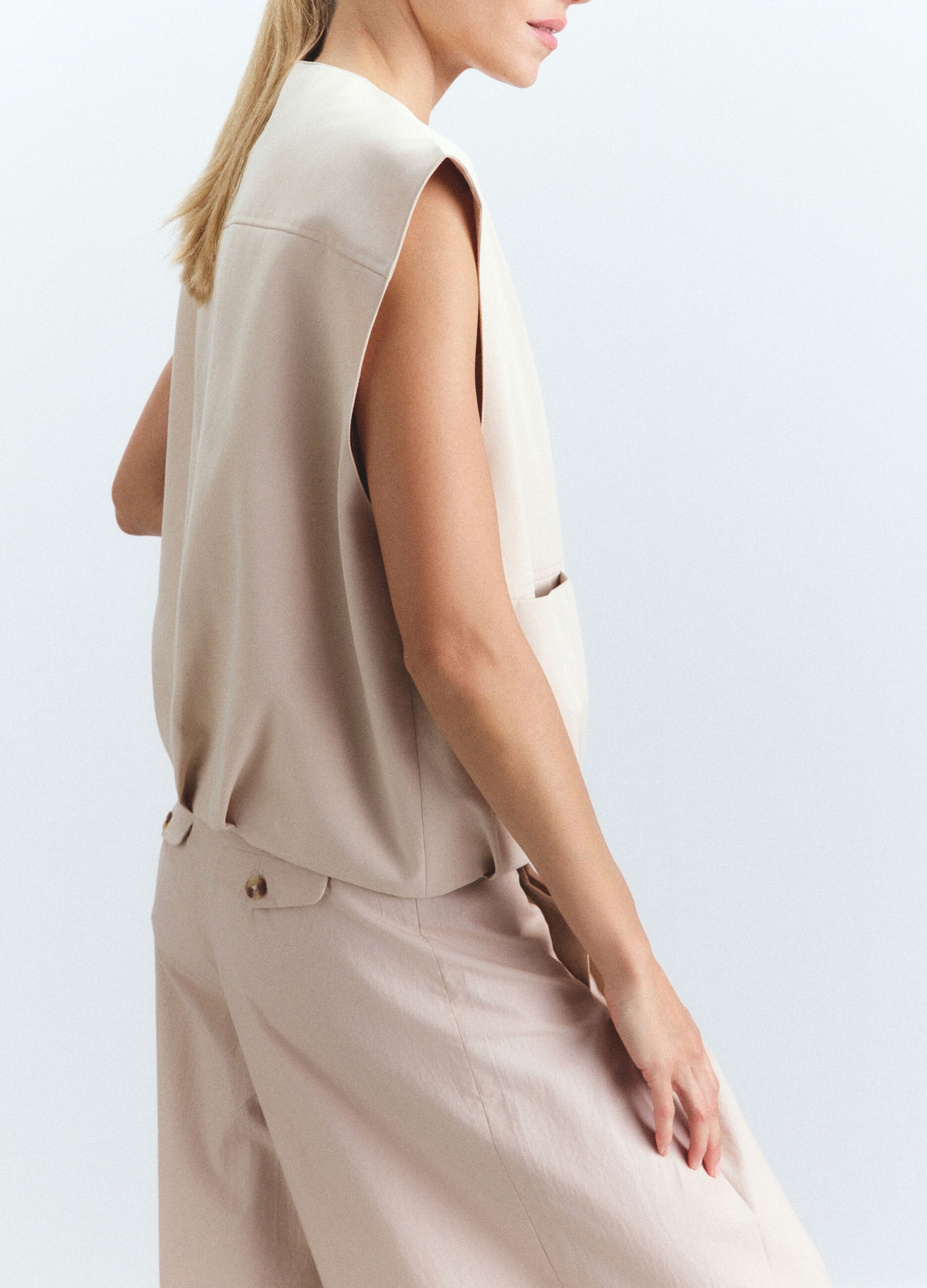 Gilet girocollo Slim Fit donna_3