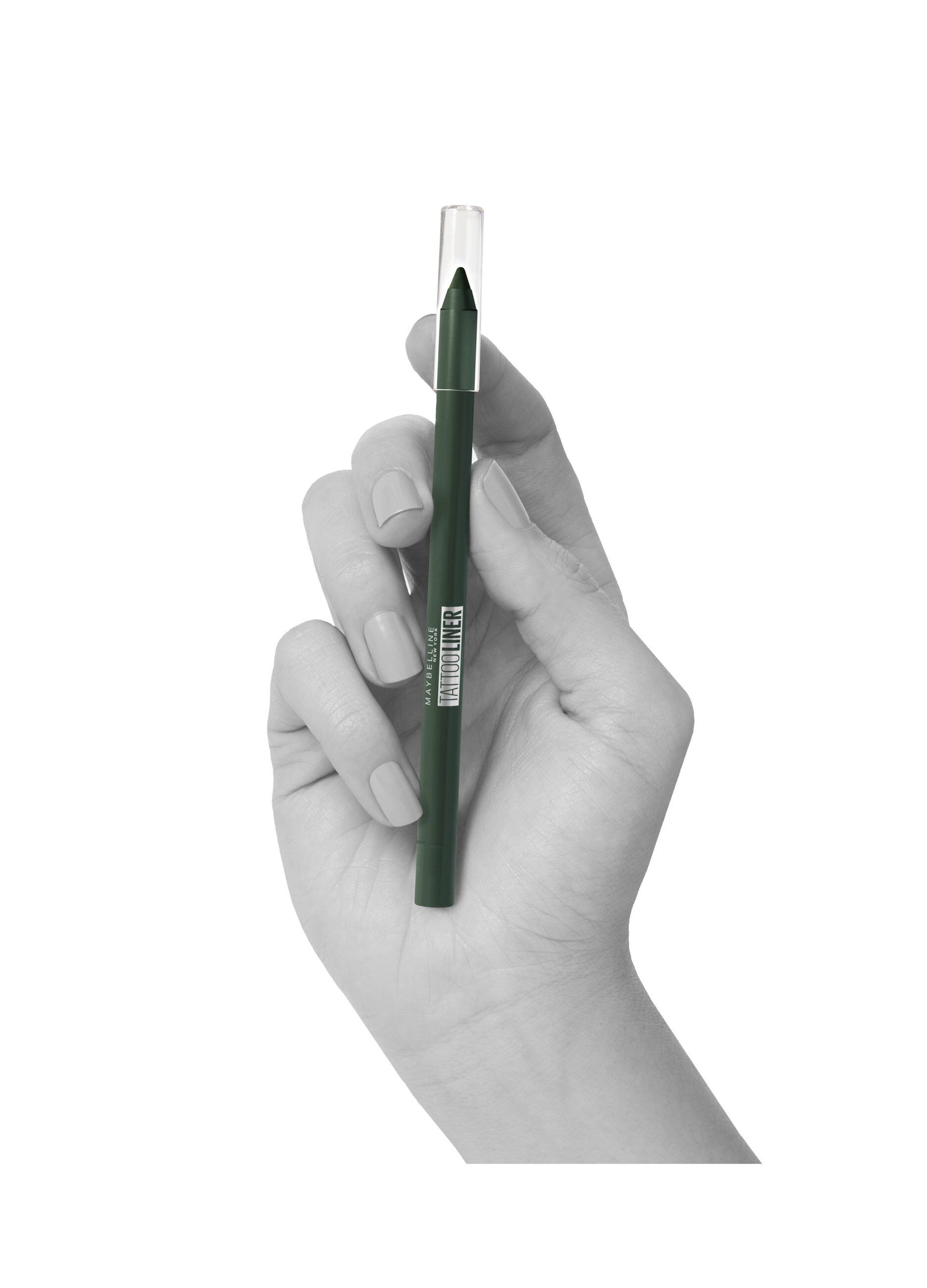 Maybelline New York Tattoo Liner, Matita occhi in gel con effetto tatuaggio, Waterproof e tenuta fino a 36h, 932 Intense Green.