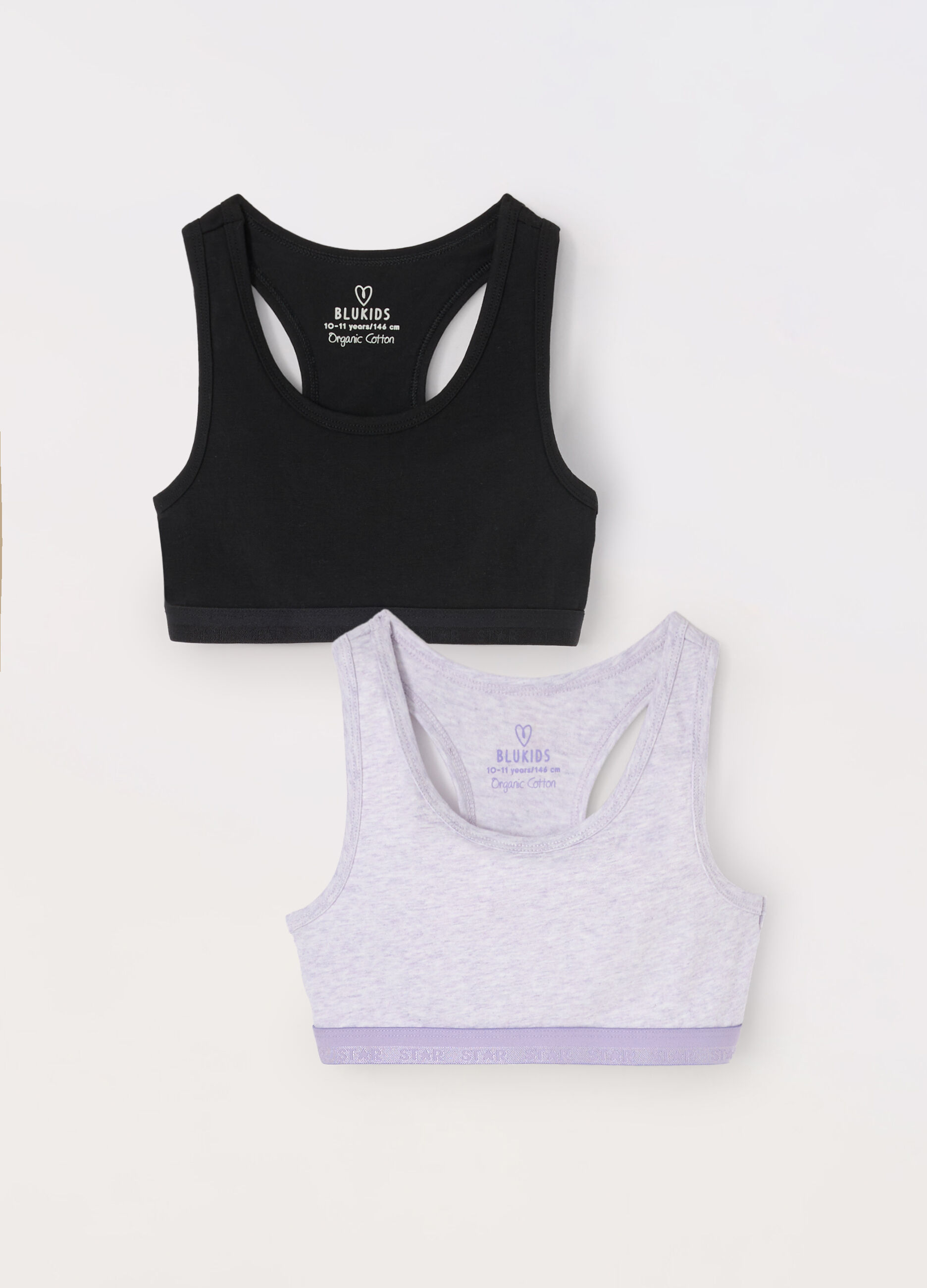 Pack 2 reggiseni sportivi in cotone stretch ragazza_0