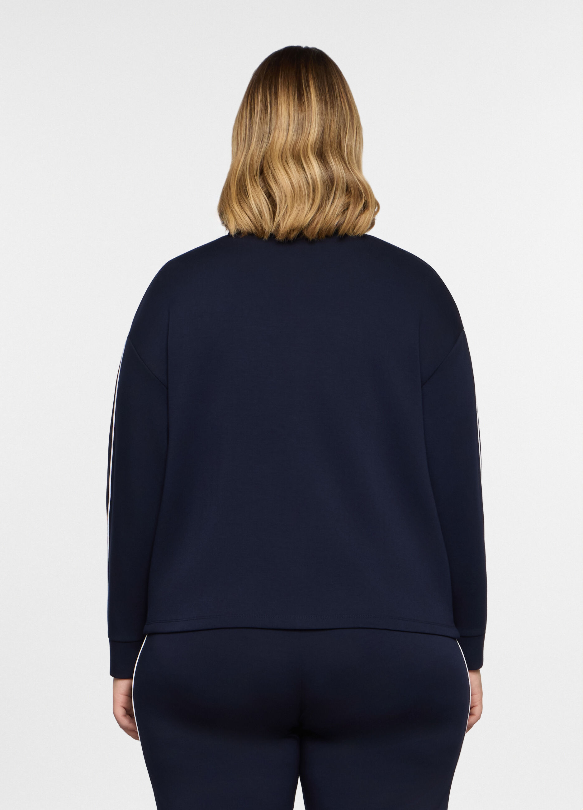 Felpa full zip stretch donna curvy_1