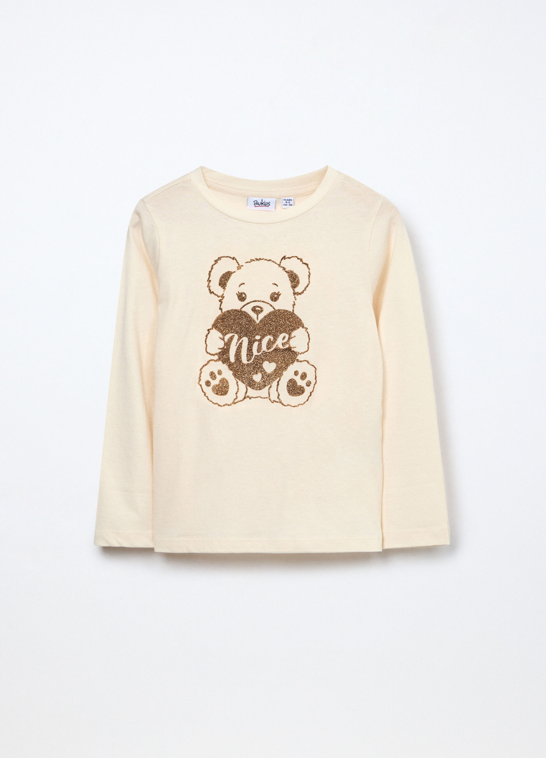 T-shirt in jersey di puro cotone bambina_0