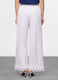 Pantaloni wide leg in popeline di puro cotone donna_1