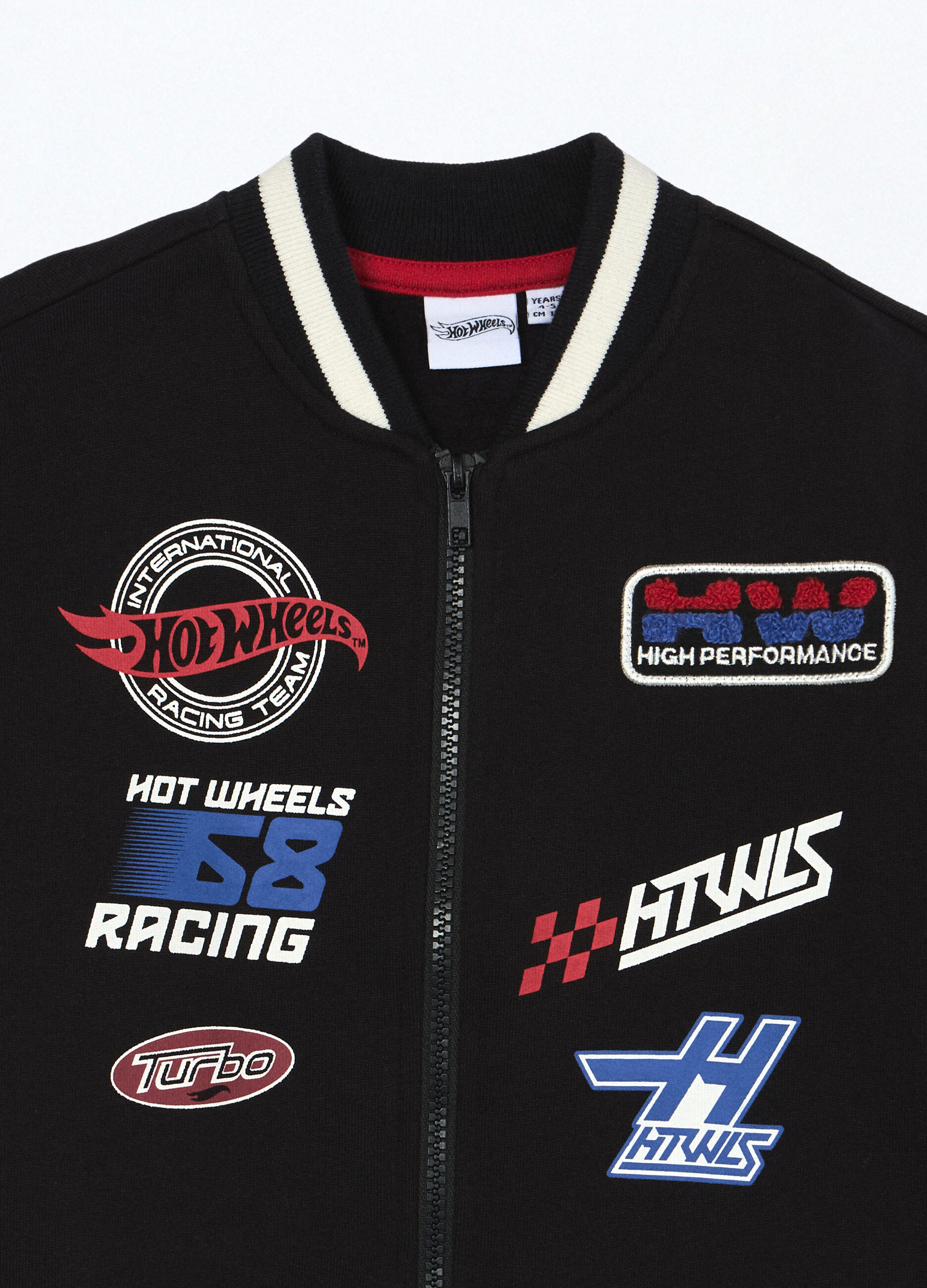 Felpa Hot Wheels varsity in puro cotone bambino_2