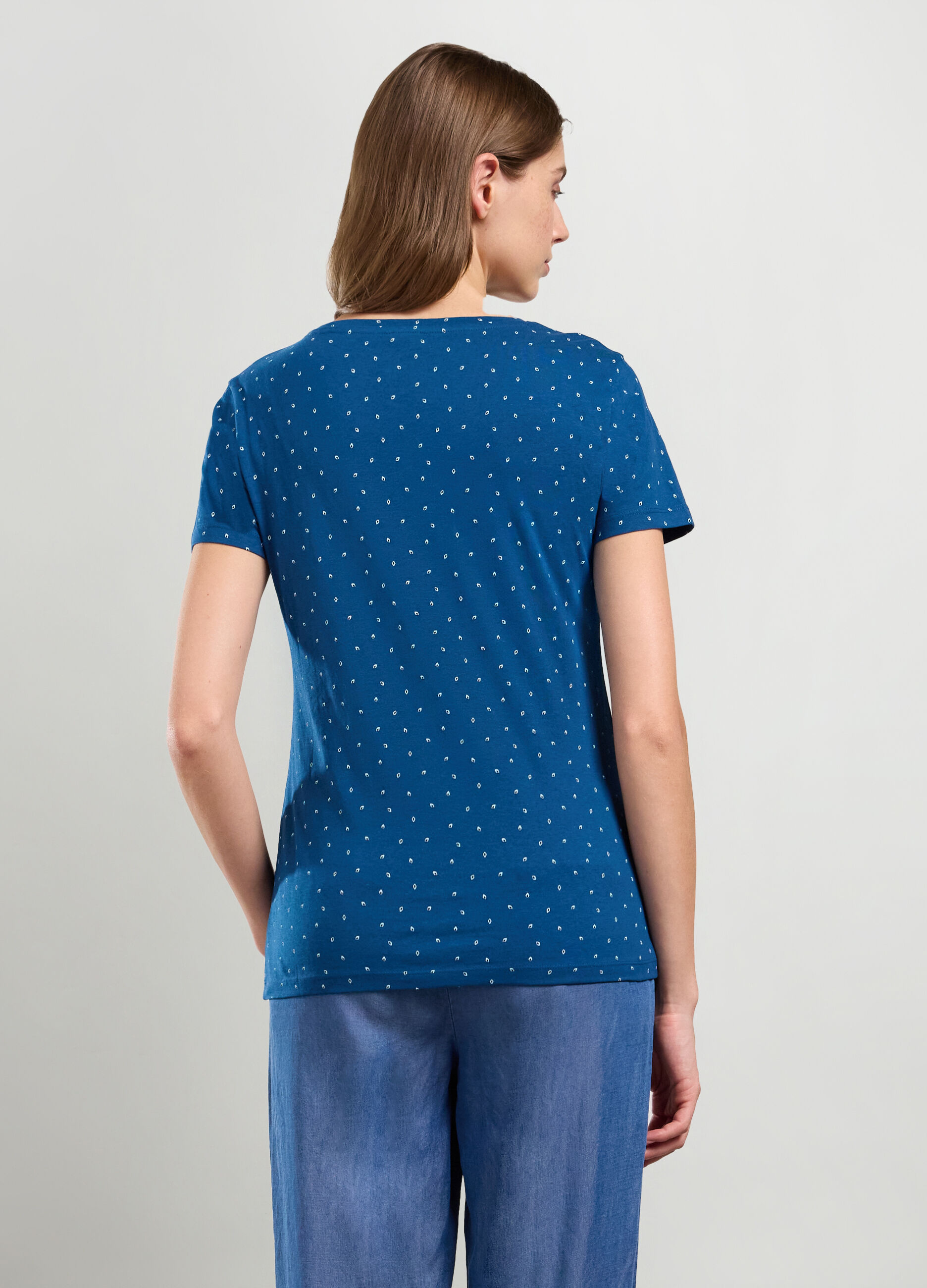 T-shirt in puro cotone con stampa donna_1