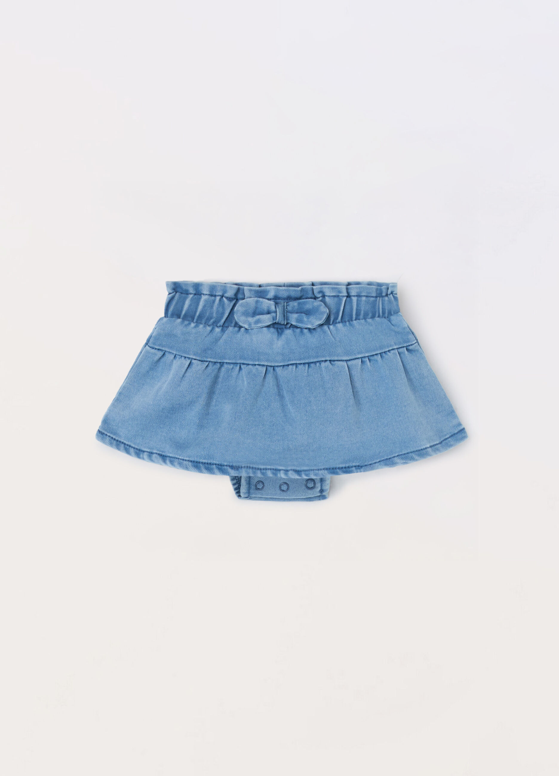 Gonna in french terry denim neonata_0