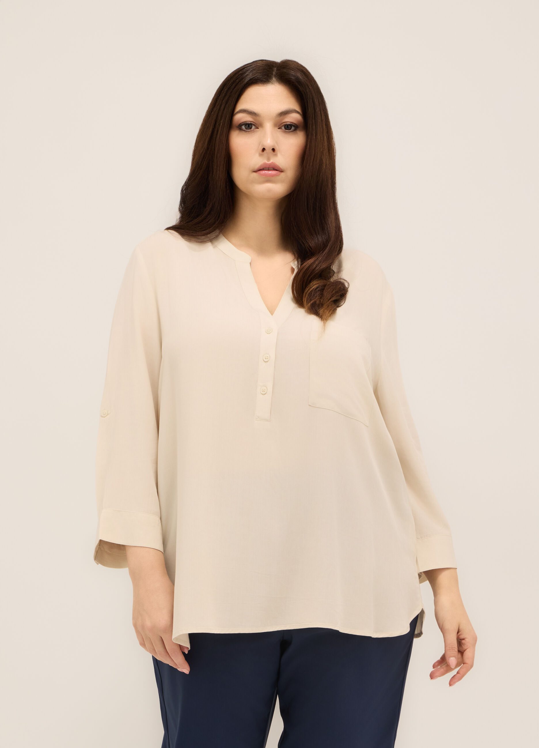 Blusa in pura viscosa donna curvy_0