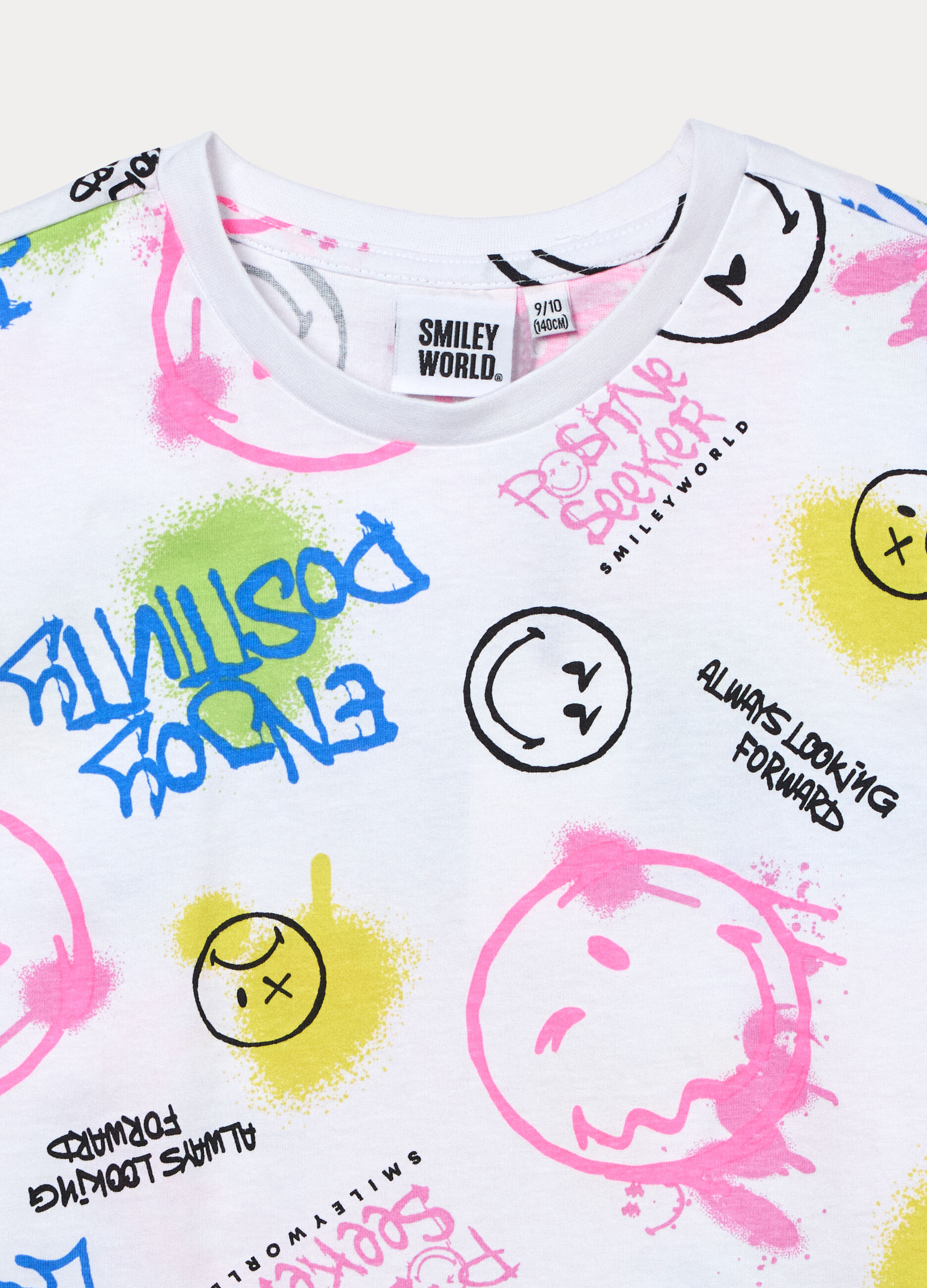 T-shirt Smiley World in jersey di puro cotone ragazza_2