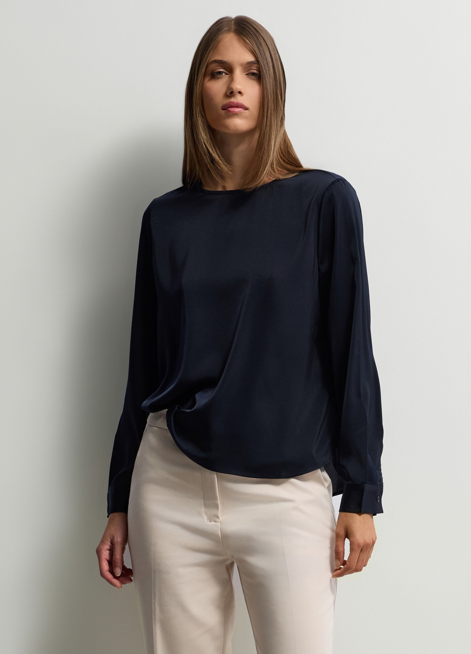 Blusa Fit Regular girocollo donna_0