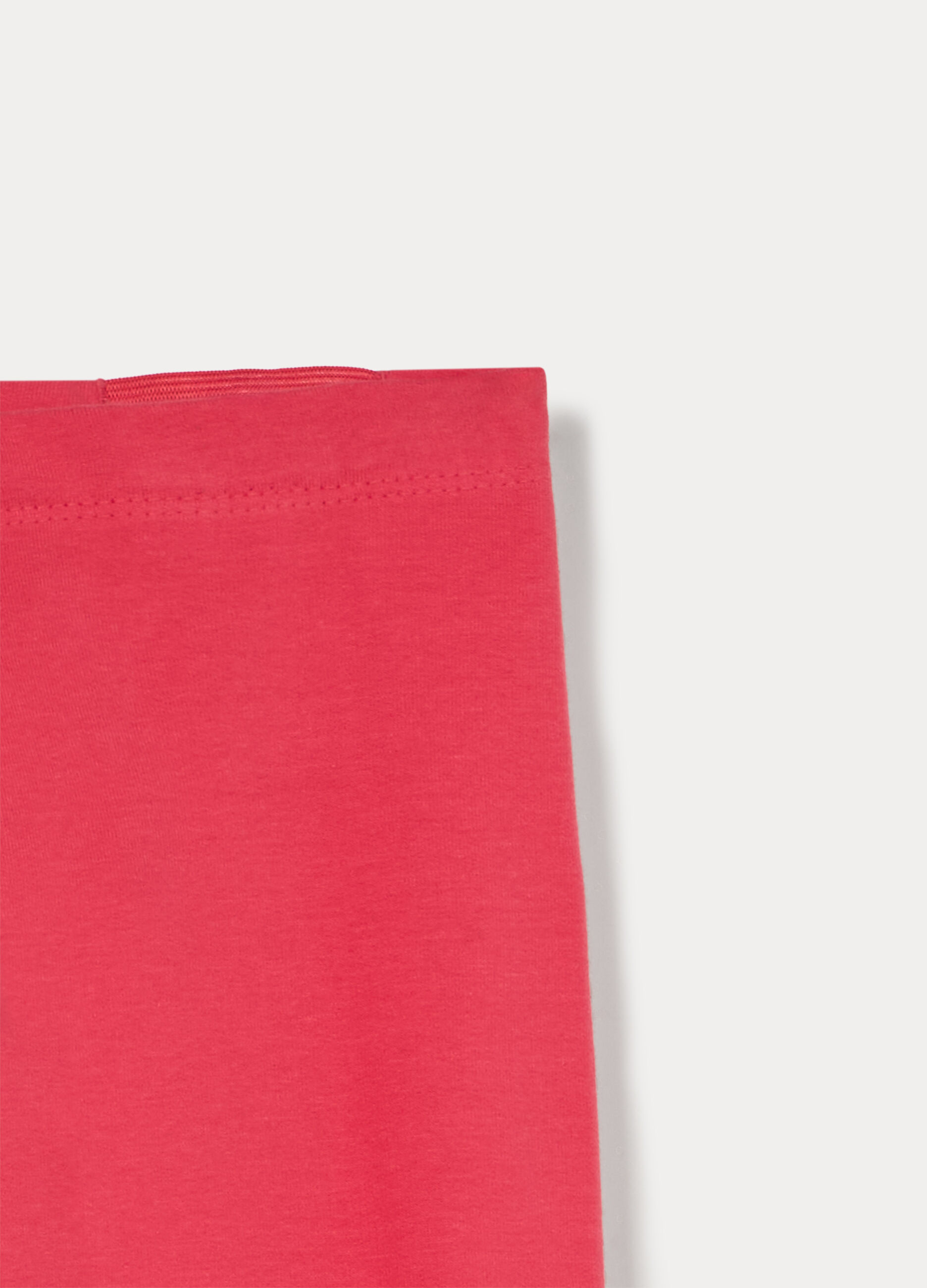 Leggings in french terry di cotone stretch bambina_2