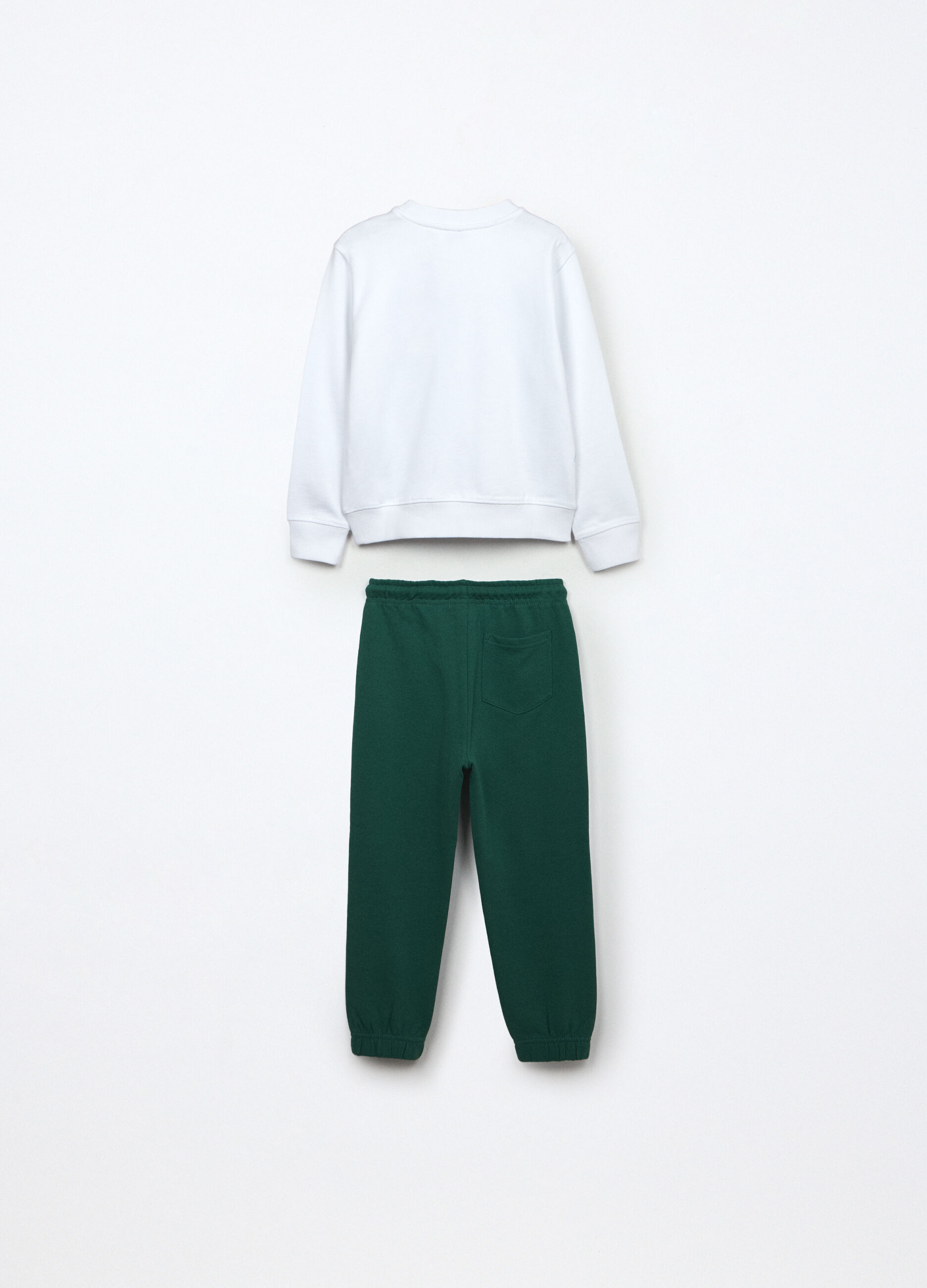 Jogging set in french terry di puro cotone bambino_1