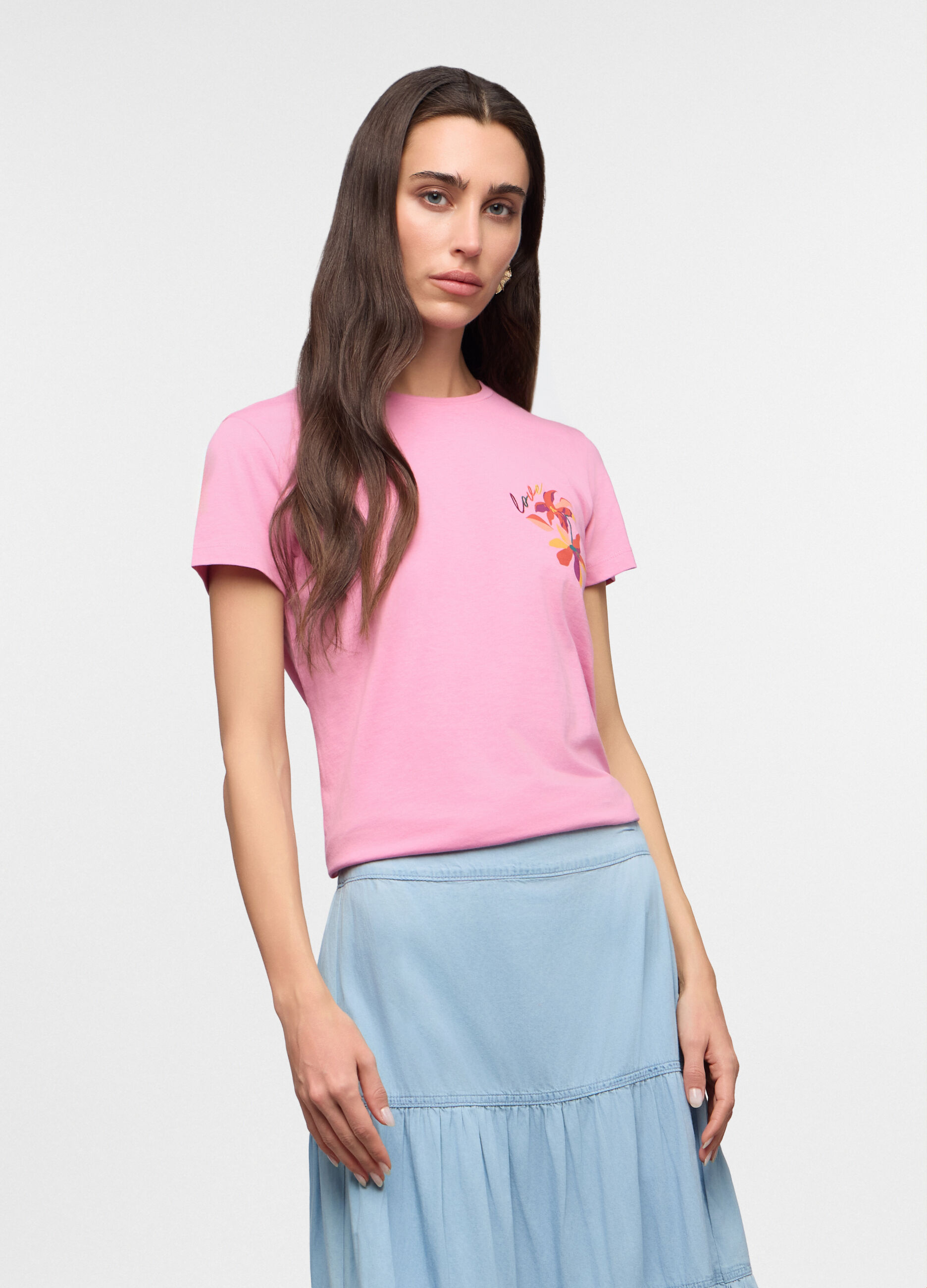 T-shirt girocollo donna_0