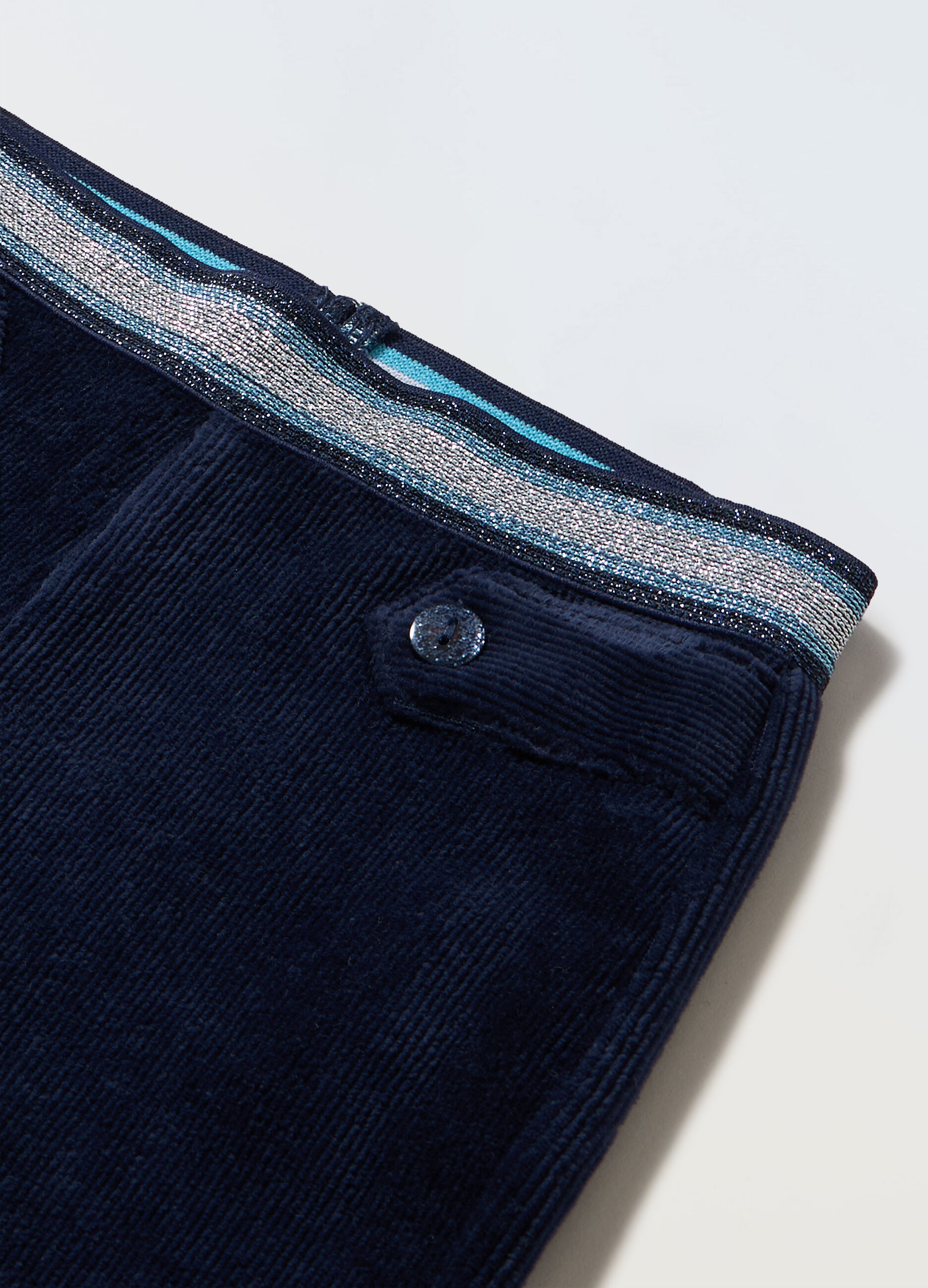 Jogger in costina di misto cotone bambina_1