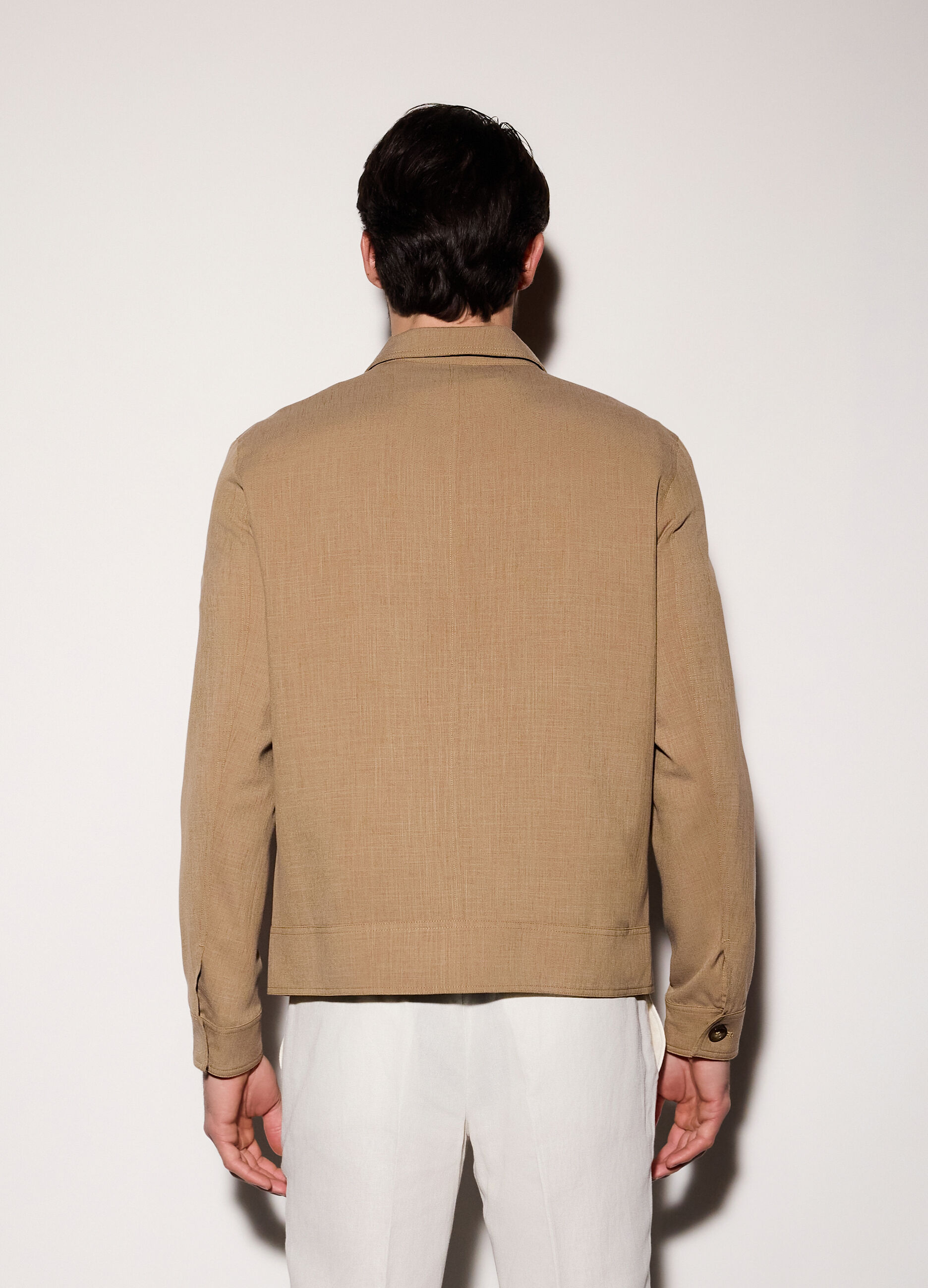 Giacca a camicia con zip uomo_1
