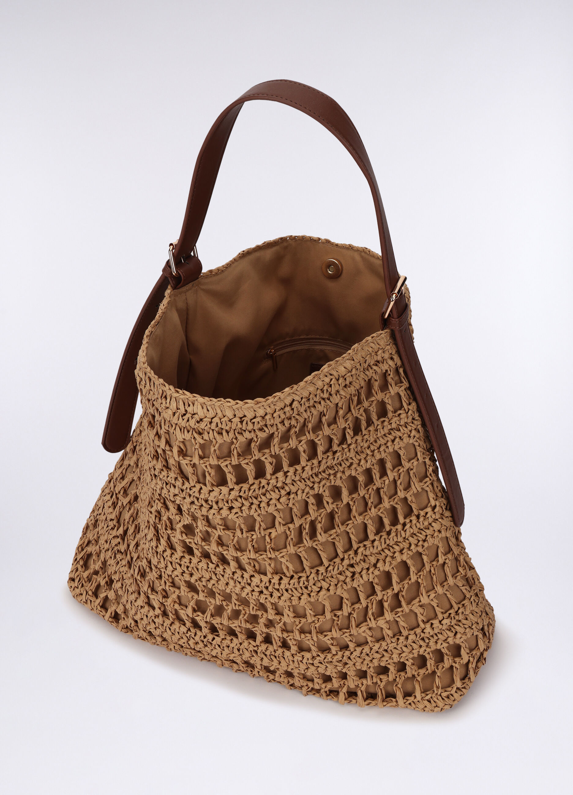 Borsa a spalla in carta tessile donna_1