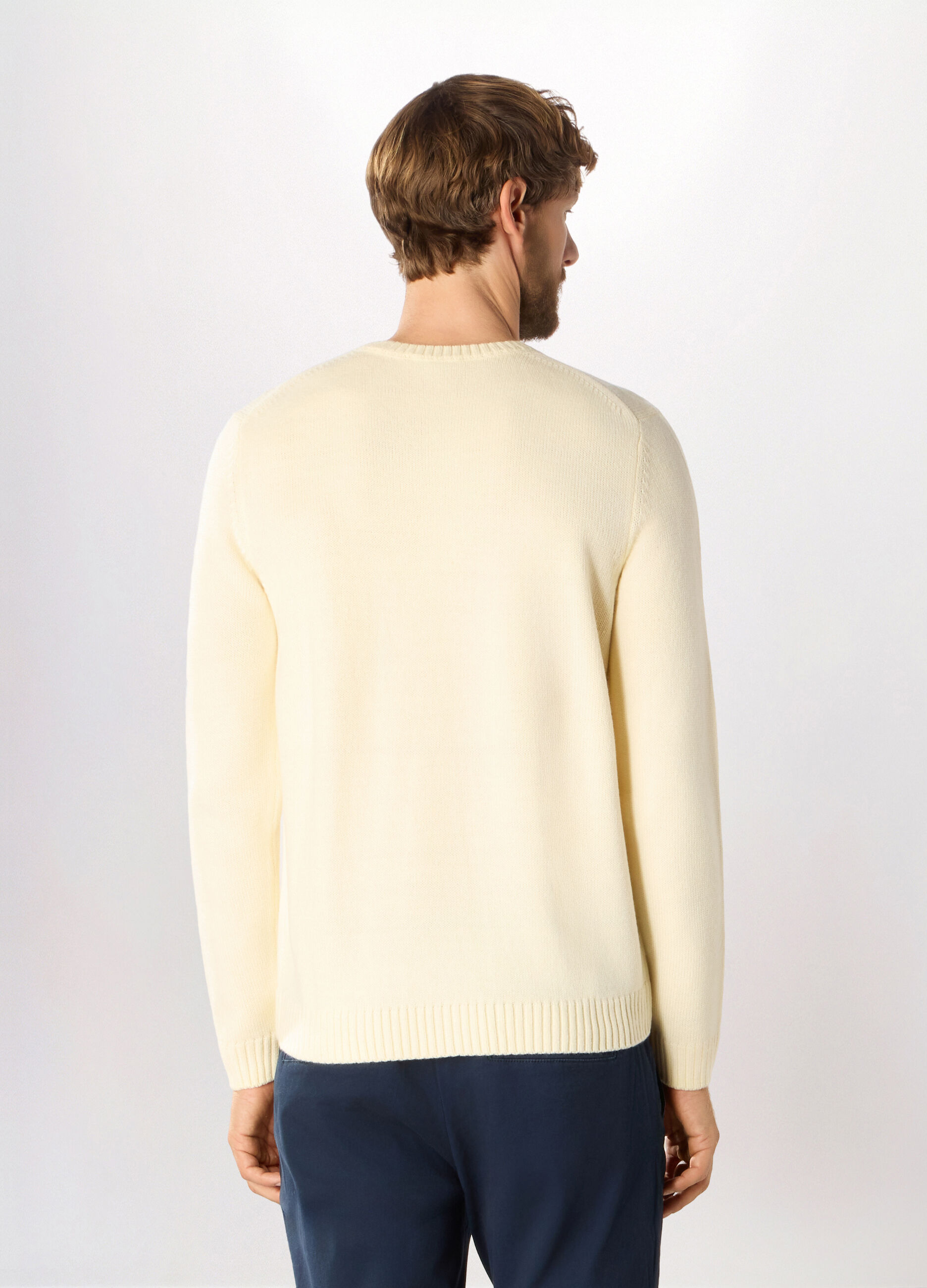 Maglione girocollo maglia rasata uomo_1