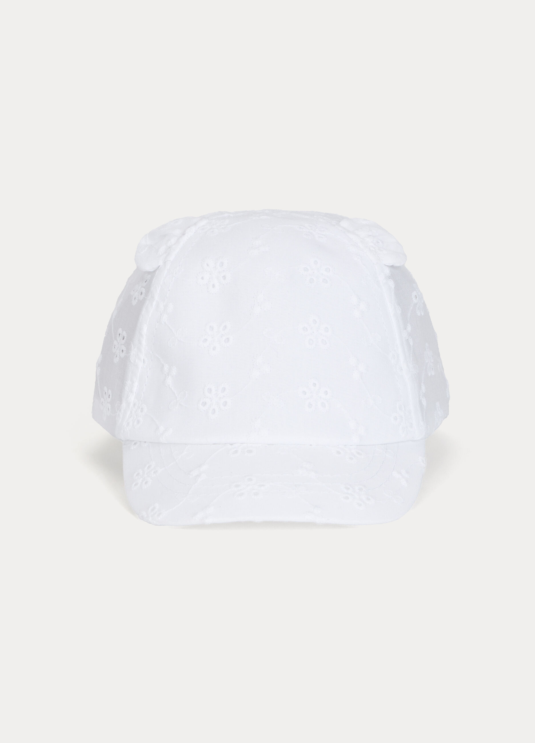 Cappello da baseball in sangallo neonata_0