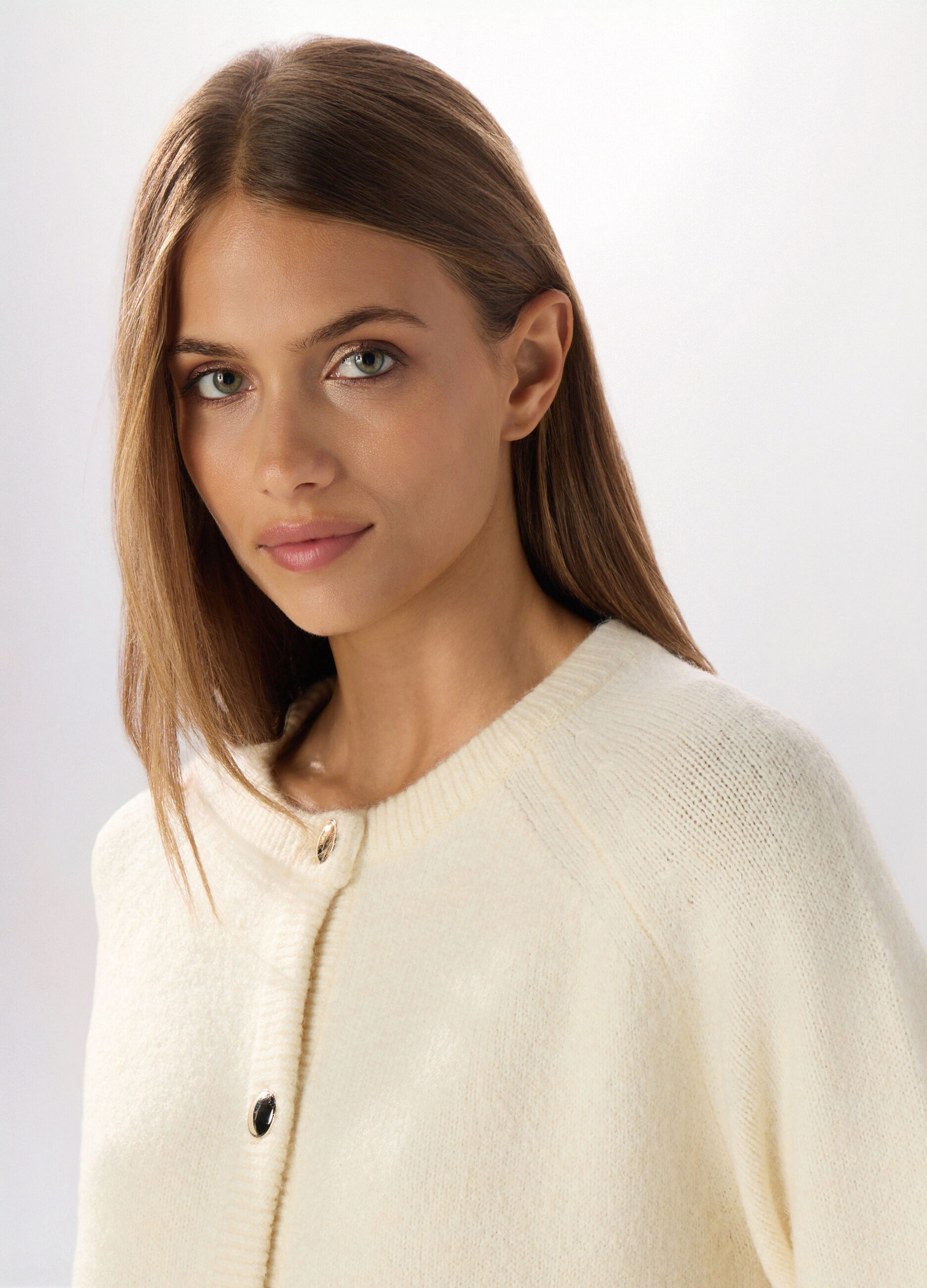 Cardigan tricot misto lana donna_2