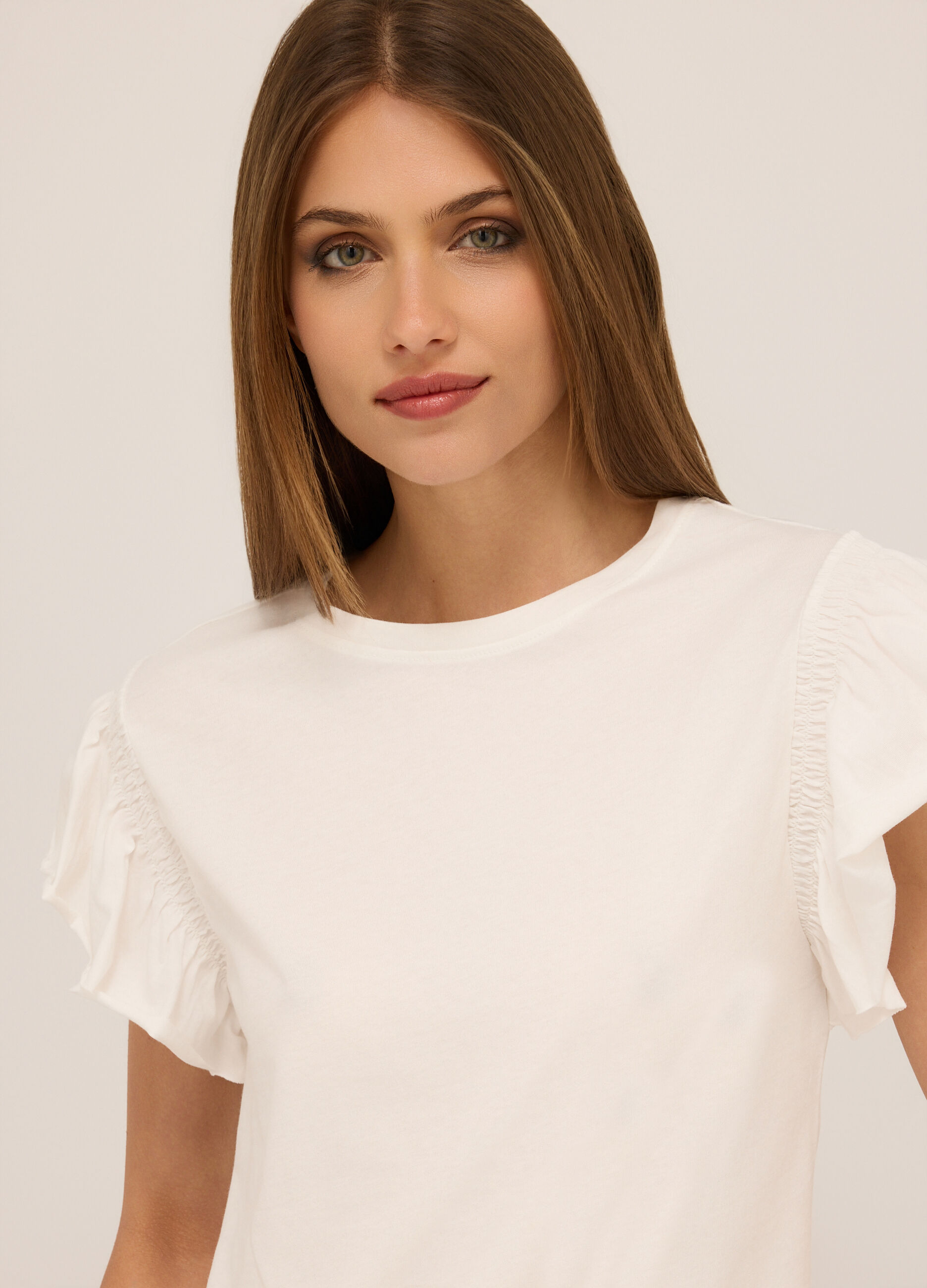 T-shirt in jersey di puro cotone donna_2