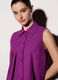Camicia smanicata con colletto alla francese regular fit donna_3