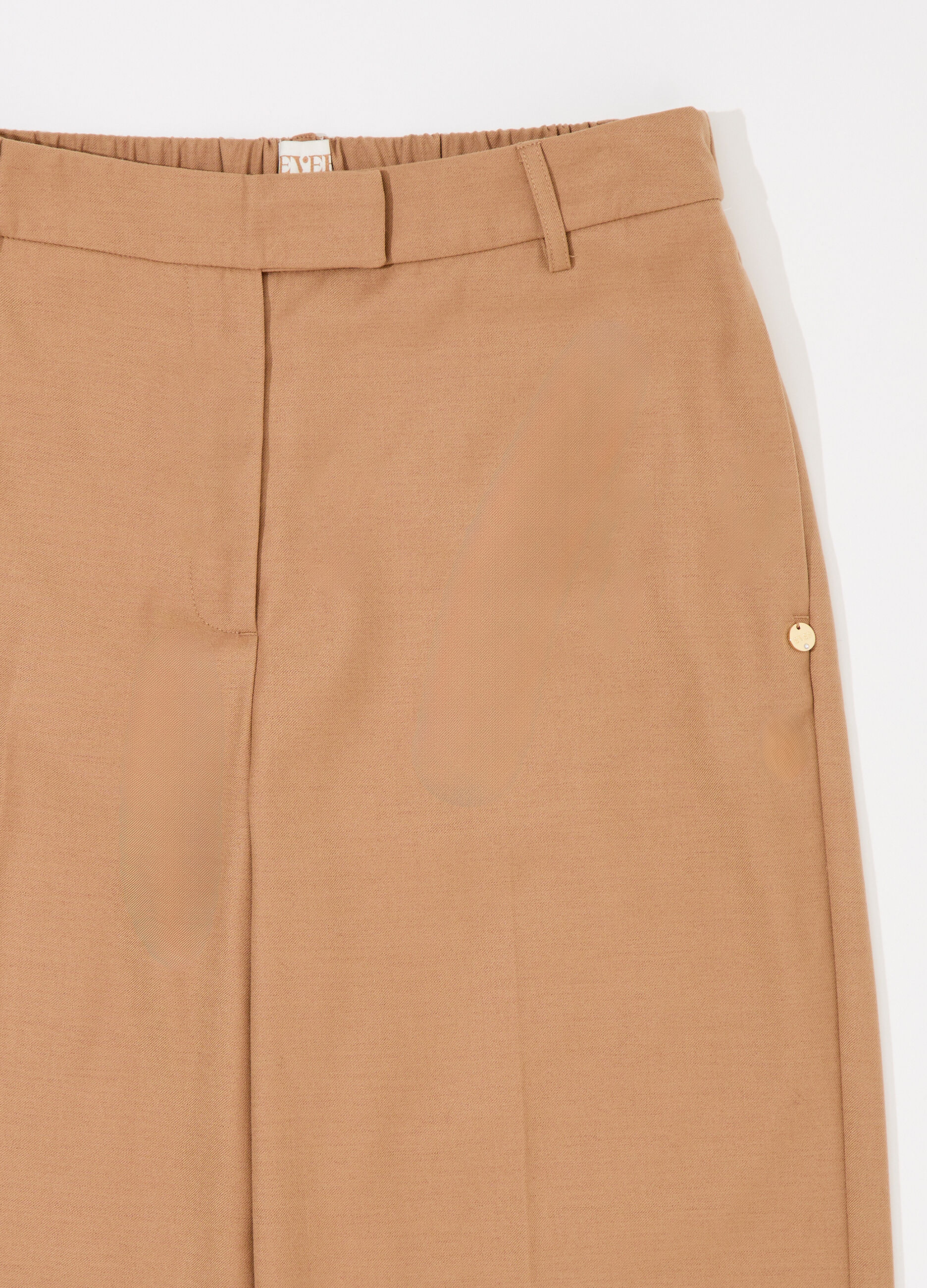 Pantalone palazzo in misto lana e viscosa donna_6
