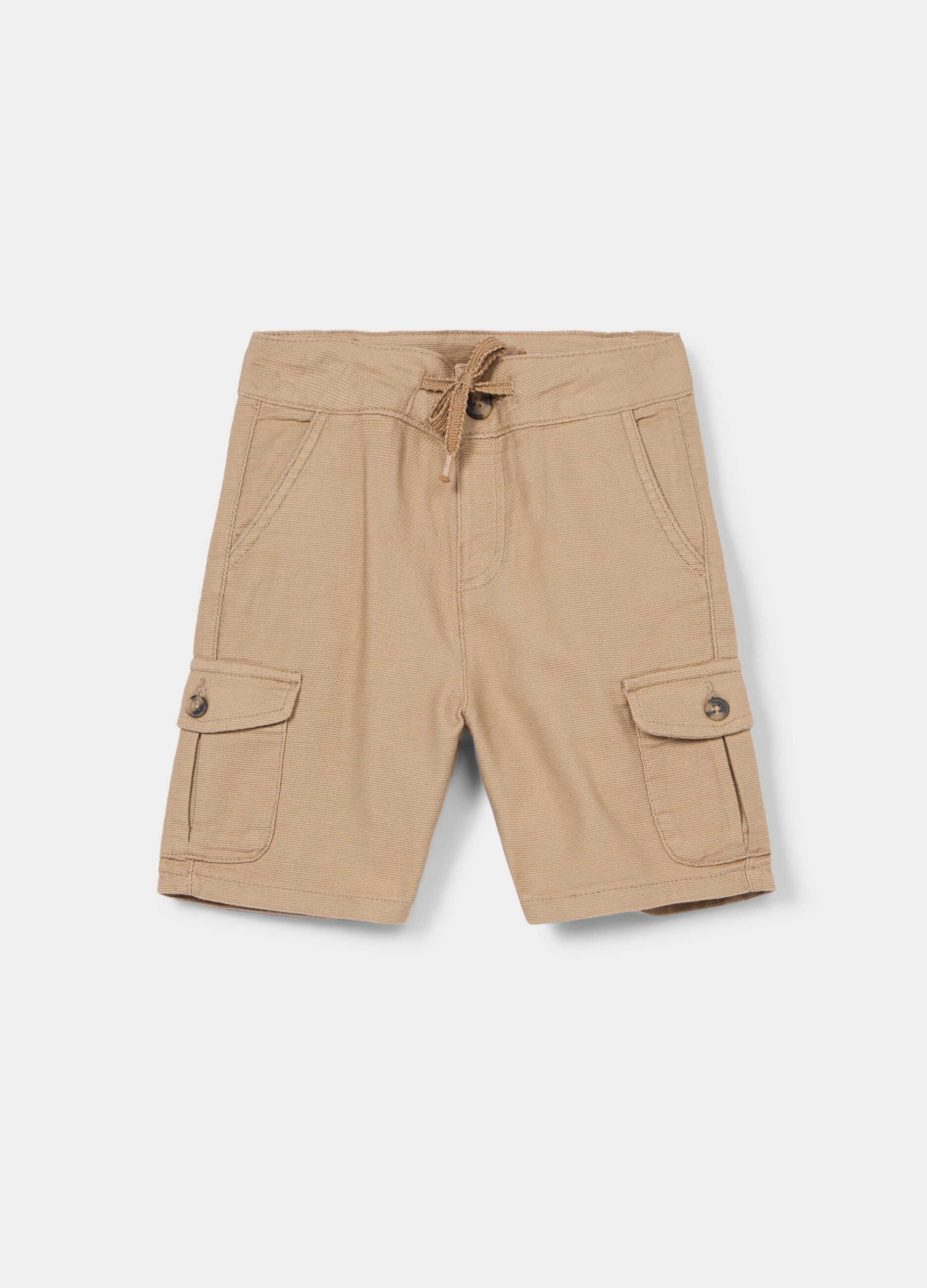 Shorts cargo in puro cotone bambino_0