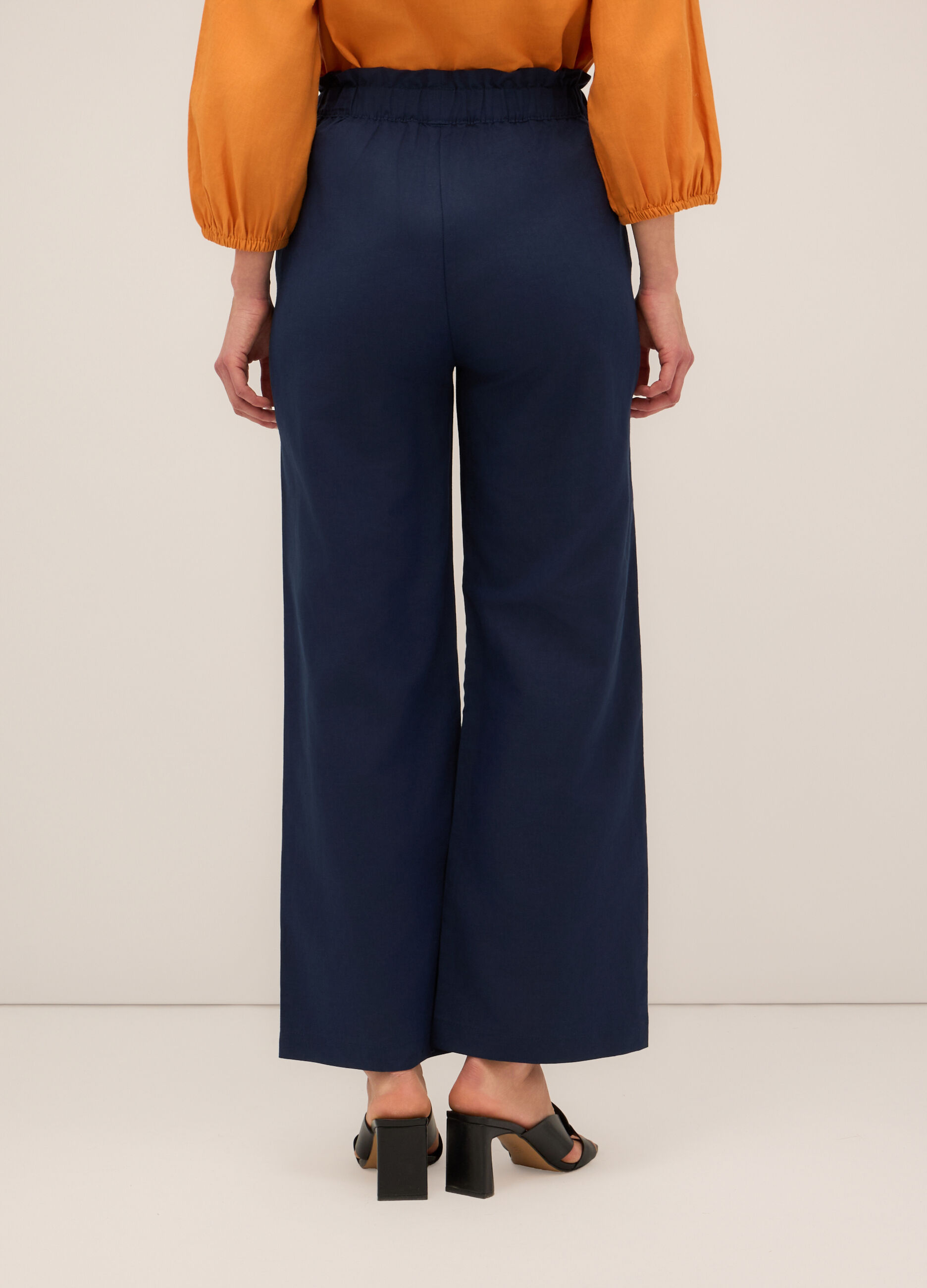 Pantaloni misto lino donna_1